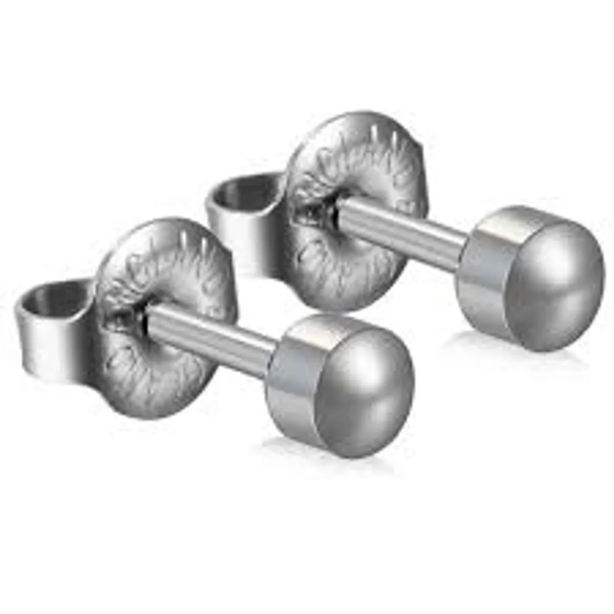 Caflon Medicated Earrings, Stainless Steel, Large Knobs