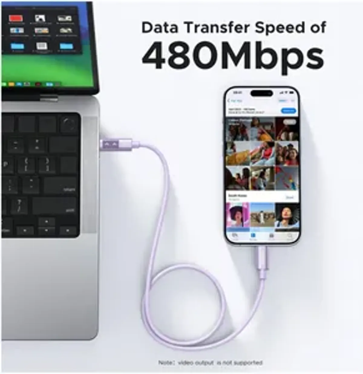 UGREEN Uno 100W Type C Fast Charging Cable 6FT, Purple