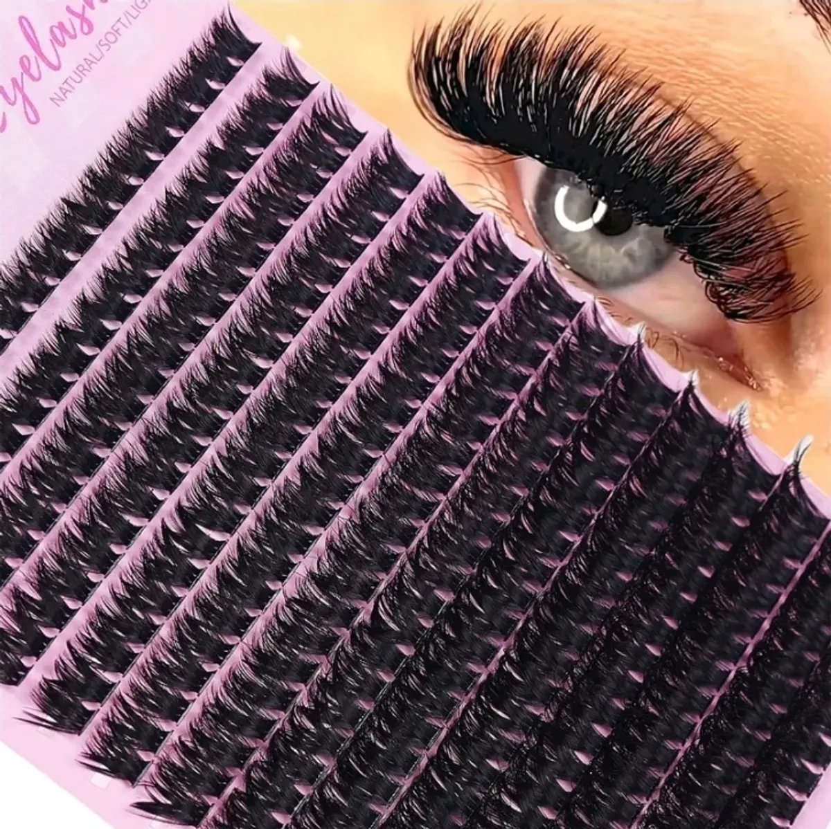 280pcs of 80D False Eyelashes with D Curl, Perfect for Thick Individual Eyelash Extensions Ranging from 8 to 16Mm, Offering a Dense Volume