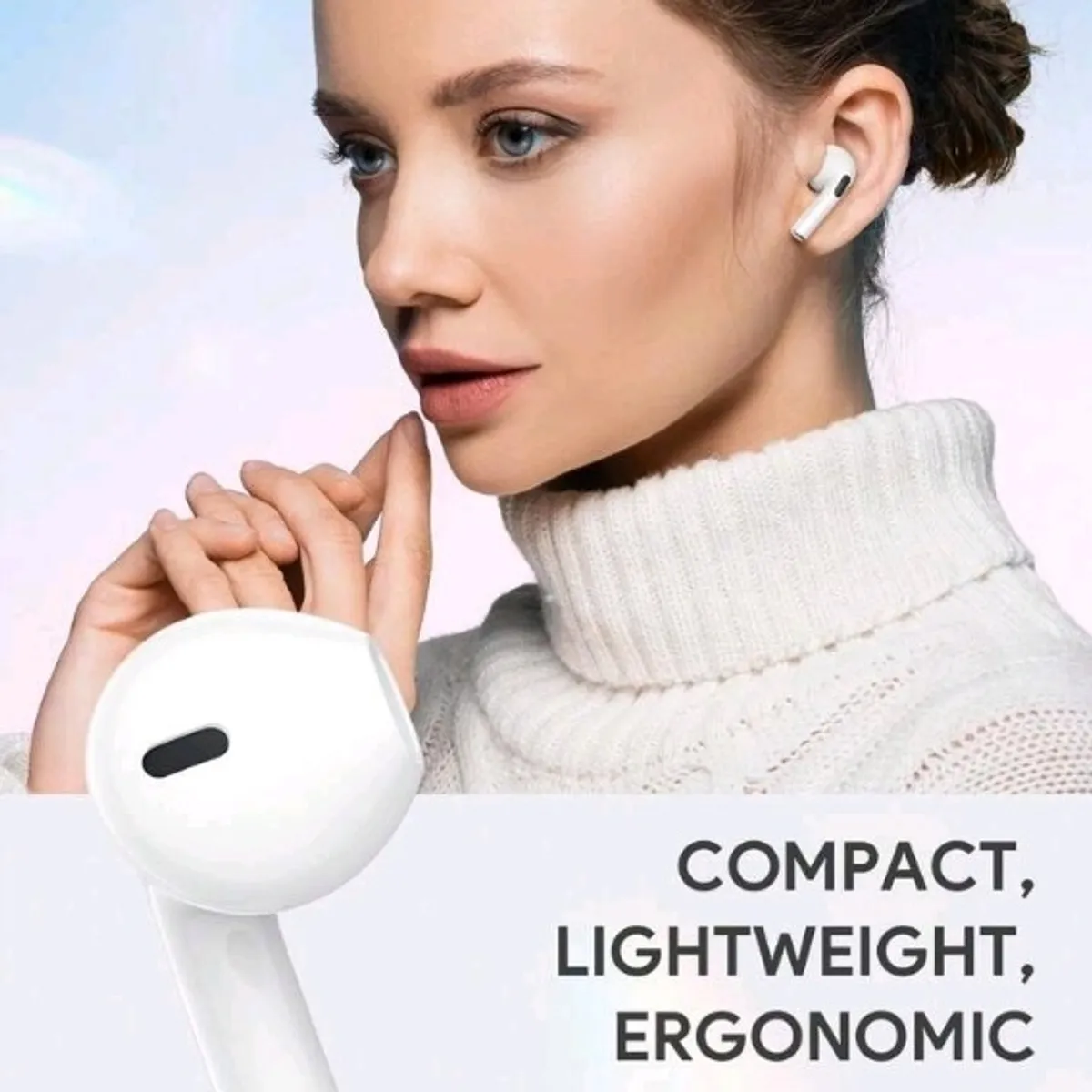 White JMMO Wireless Earbuds