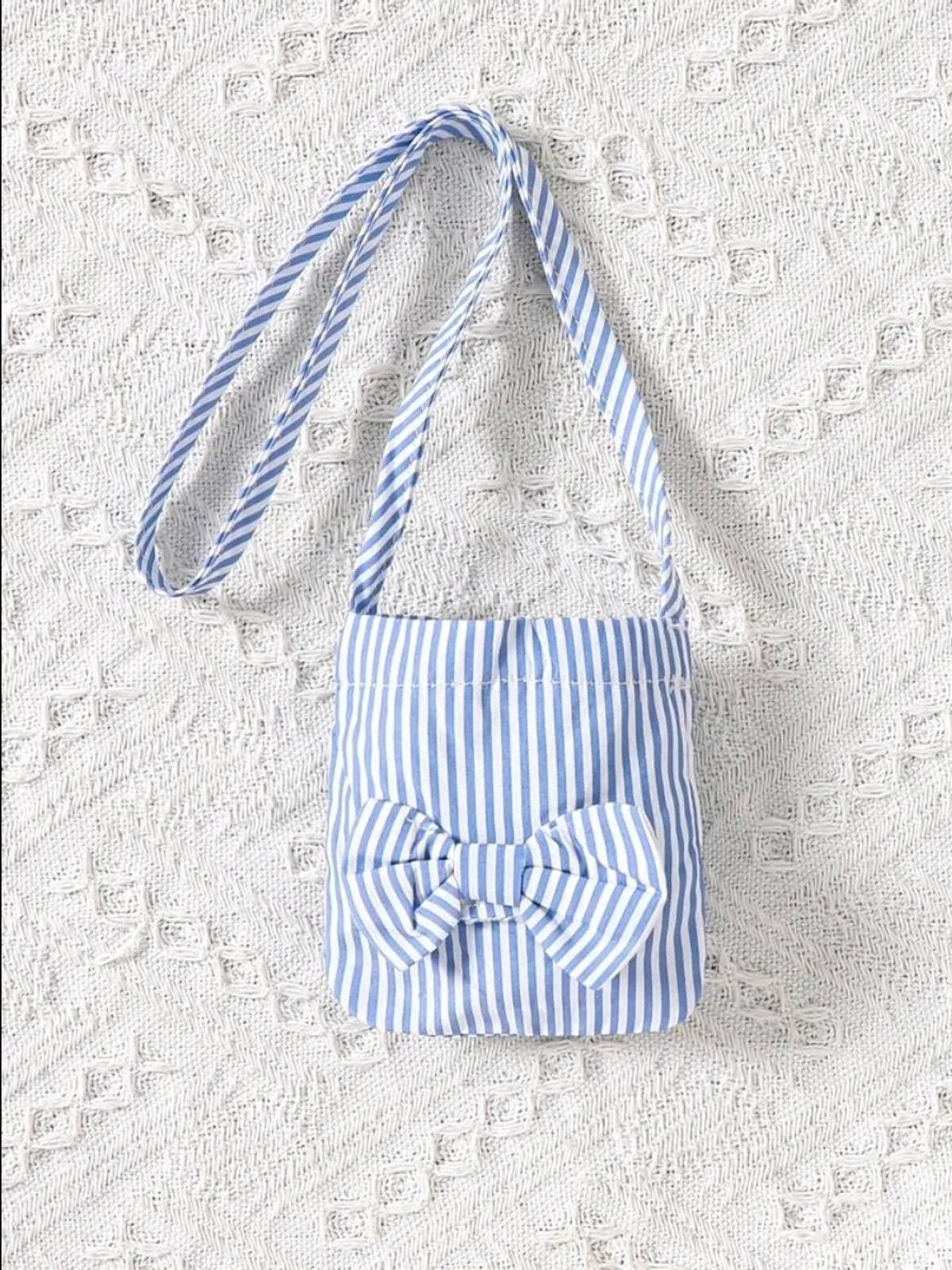 Kids Baby Girl Striped Print Colorblock Flounce Sleeve Shirt Dress With Accessory Bag - Size 12-18M
