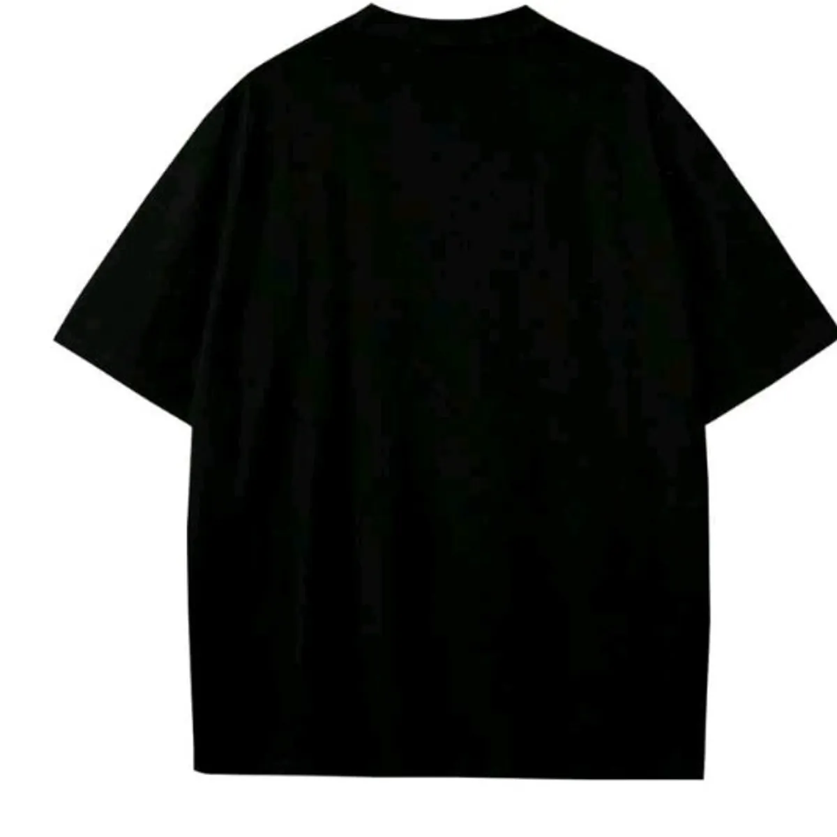Men's Black Graphic Short Sleeve Crew Neck T-Shirt-Size M