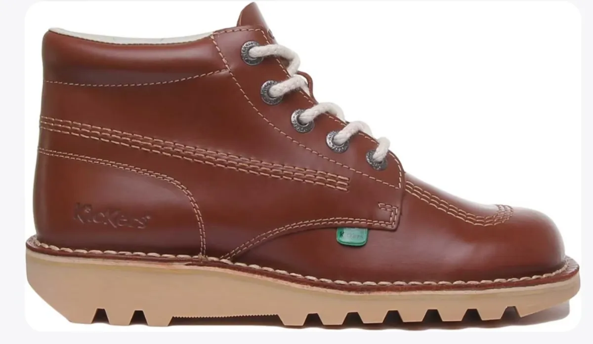 Kickers Mens Tan Kick Hi Leather Boots - Size  10.5 US