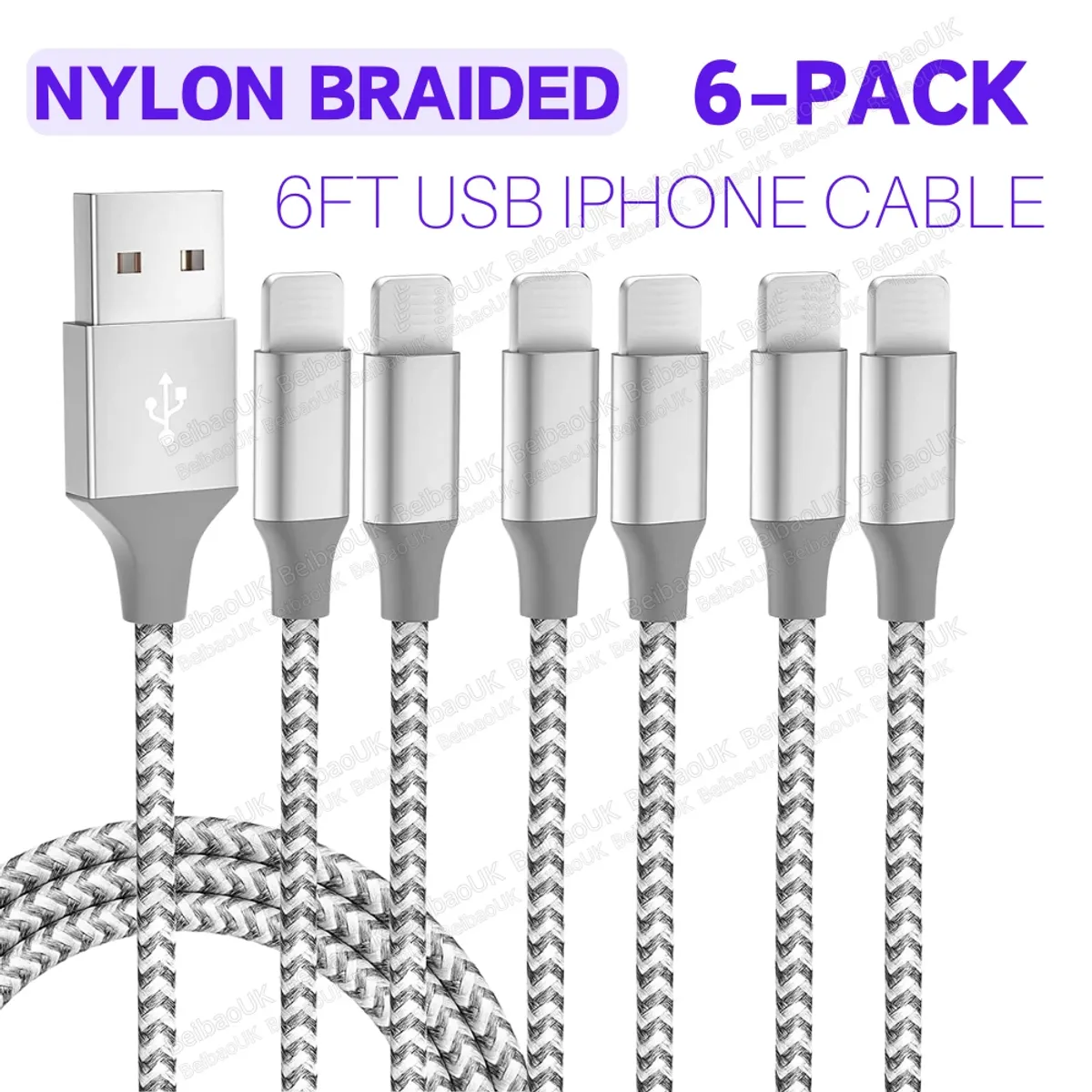 6 Pack Fast Iphone Charger Cable