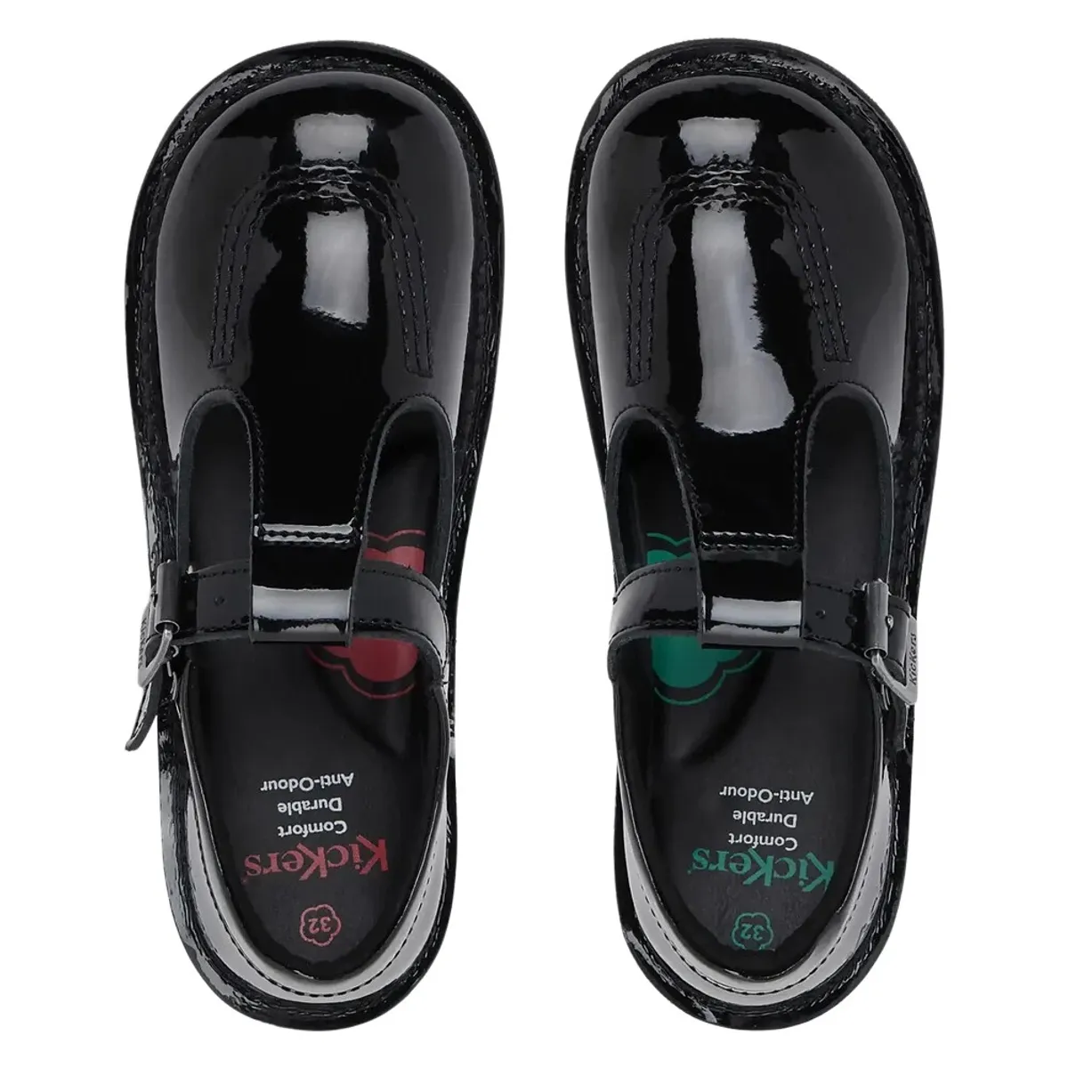 Kickers Infant Girl's Kick T Bar Black School Shoes Size 2 - 3 YearsKickers Infant Girl's Kick T Bar Black School Shoes Size 2 - 3 Years