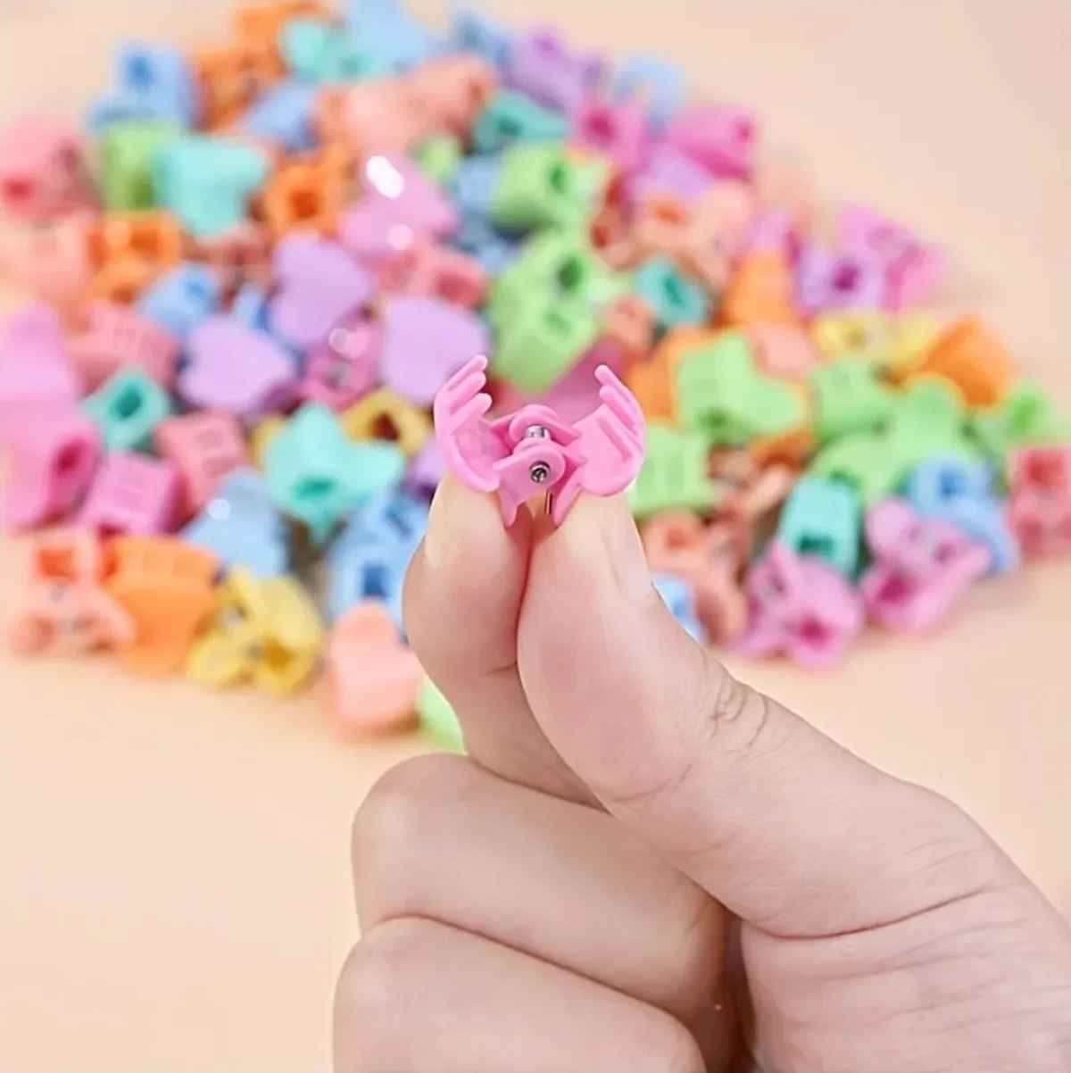 48pcs of Vibrant Mini Heart-shaped Hair Clips for Women