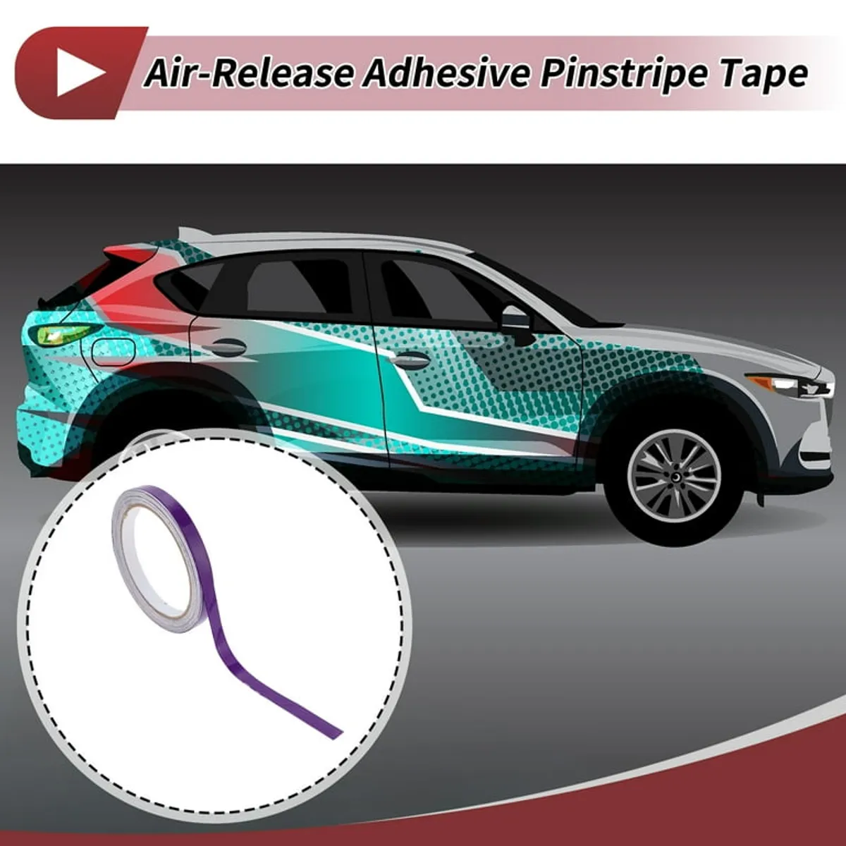 1Pc Bargains Pinstripe Tape 15mmx10m - Purple