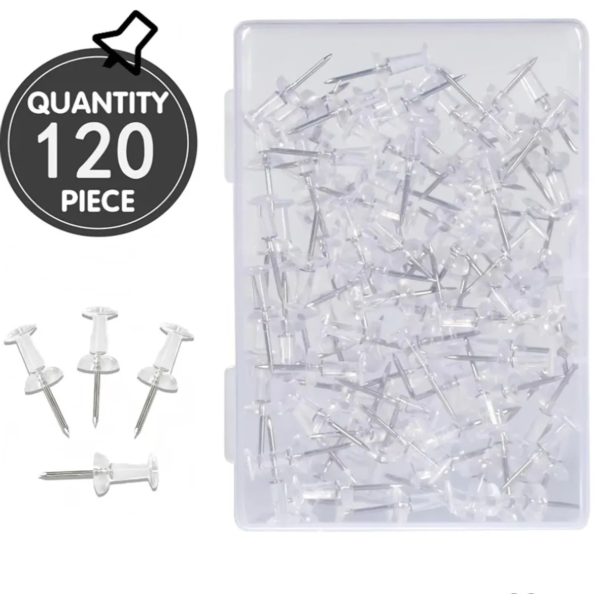 120-Pack Push Pins For Bulletin Board