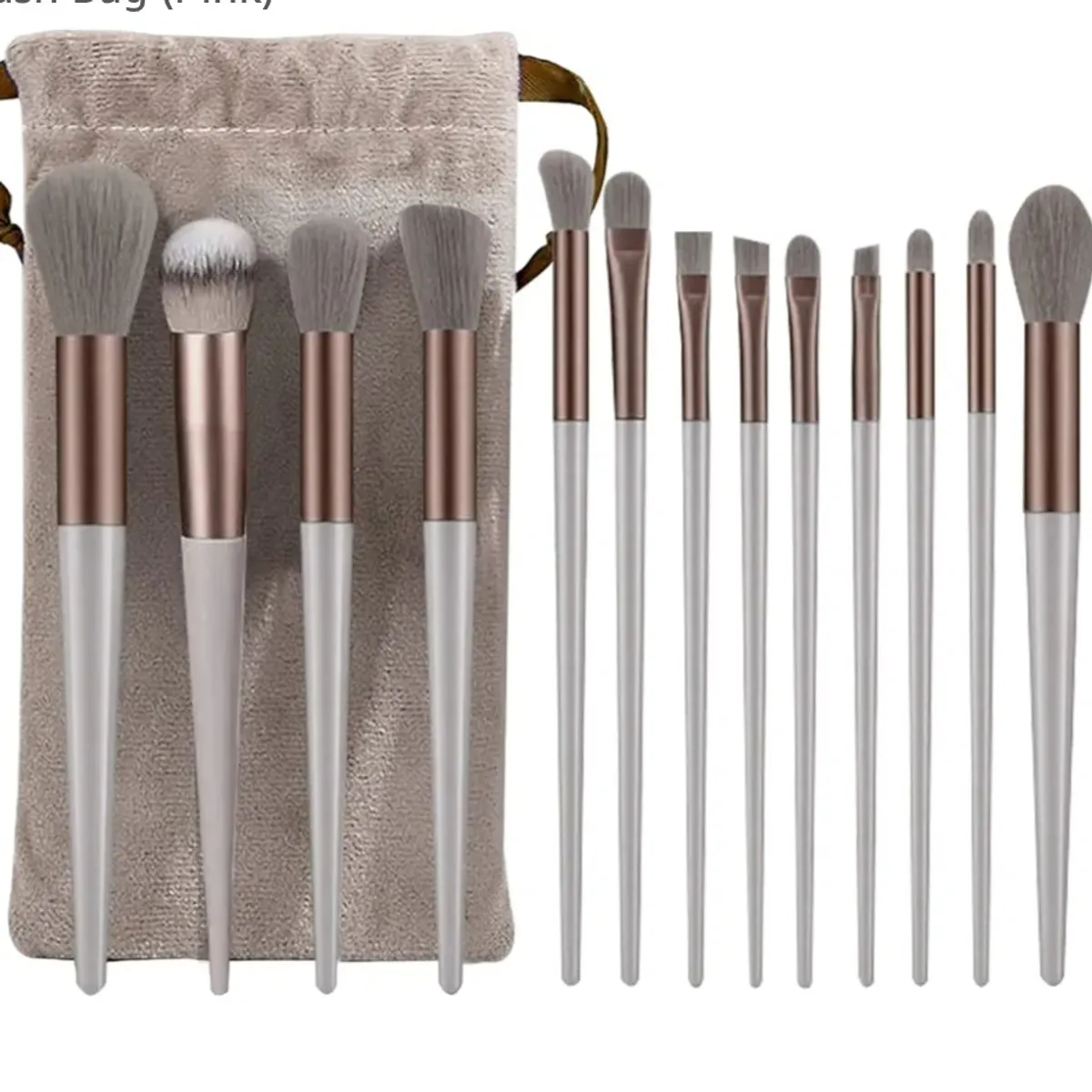 13Pcs Makeup Brushes- Nude.