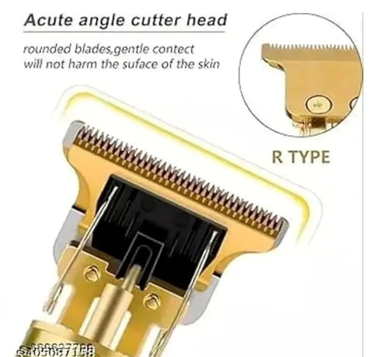 T9 Vintage Professional Hair Trimmer For Men –Golden Body,Cordless,4 Guide Combs,USB Rechargeable,Men'S T9 Golden Metal–Zero Gap Beard & Hair Clipper With Guide Combs