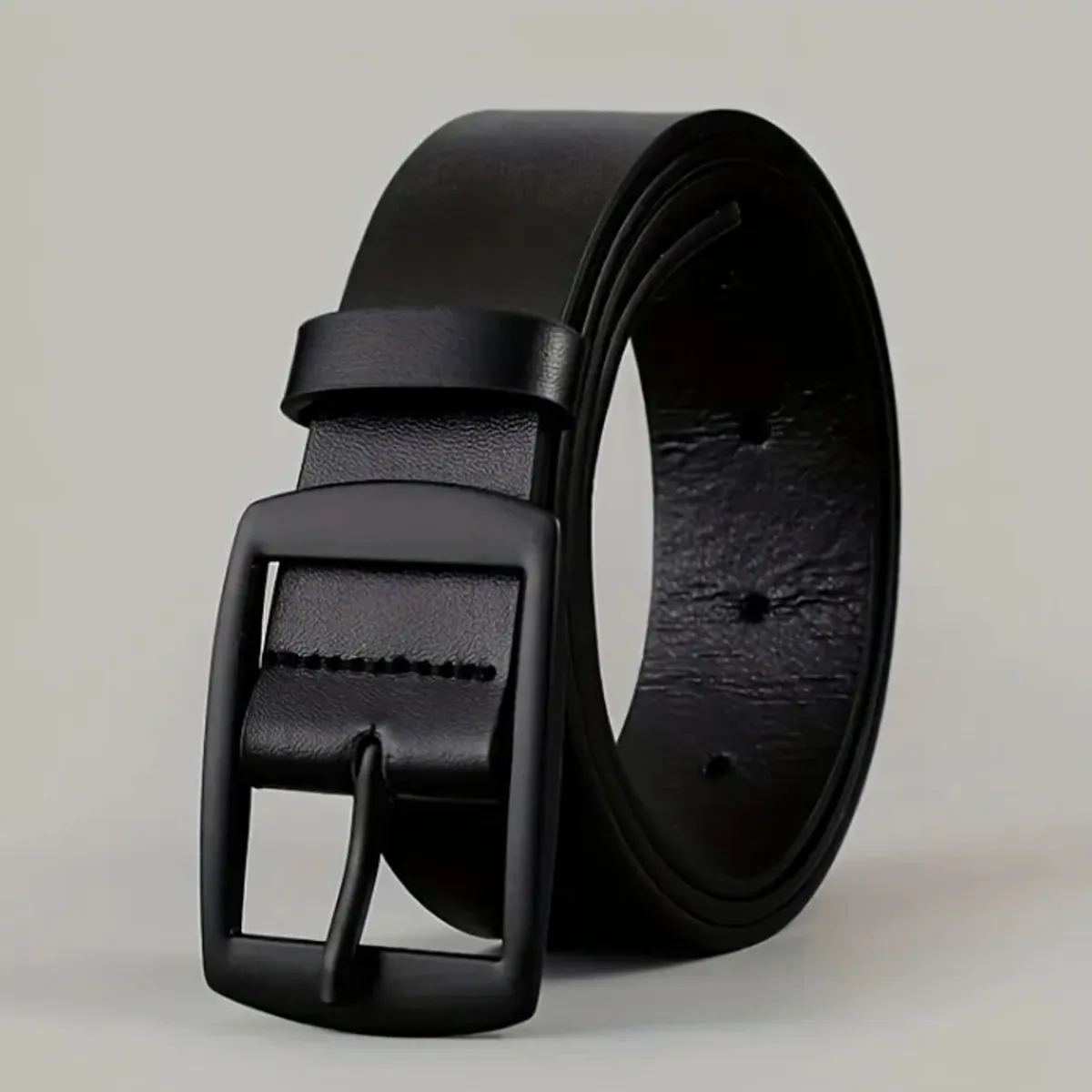 2pc Men'S Fashionable PU Leather Belt Black and Brown - Size 127cm/50