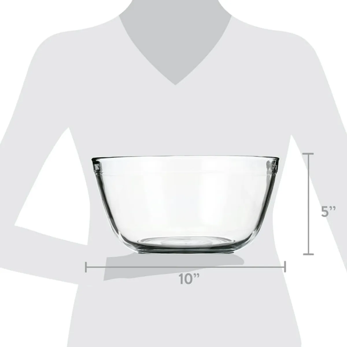 Mainstays Glass Mixing Bowl, 4 Quart