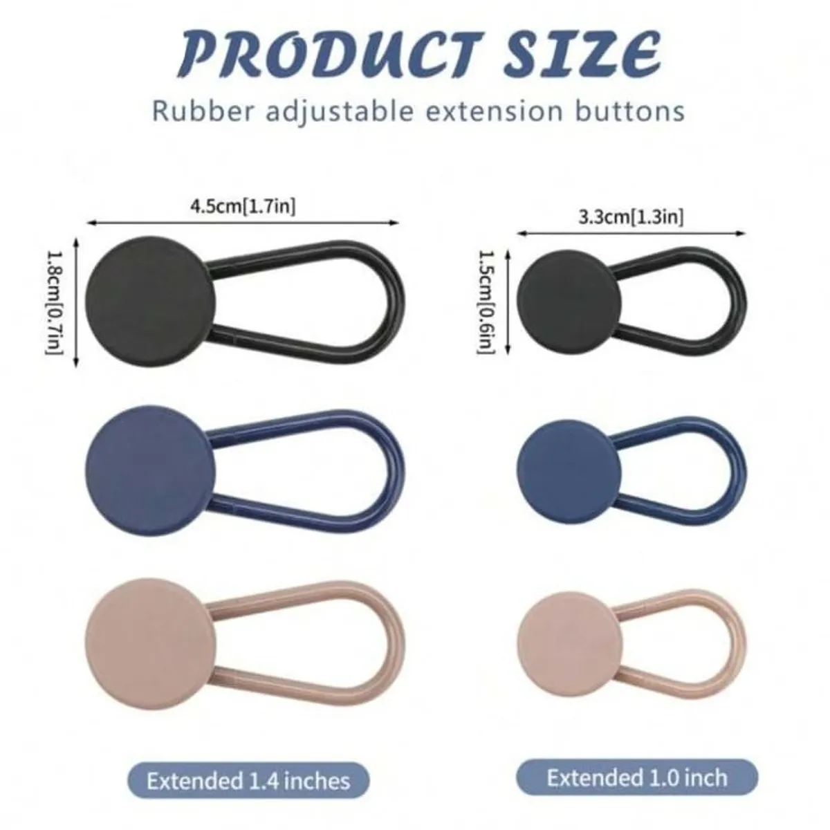 3 Pairs Button Extender