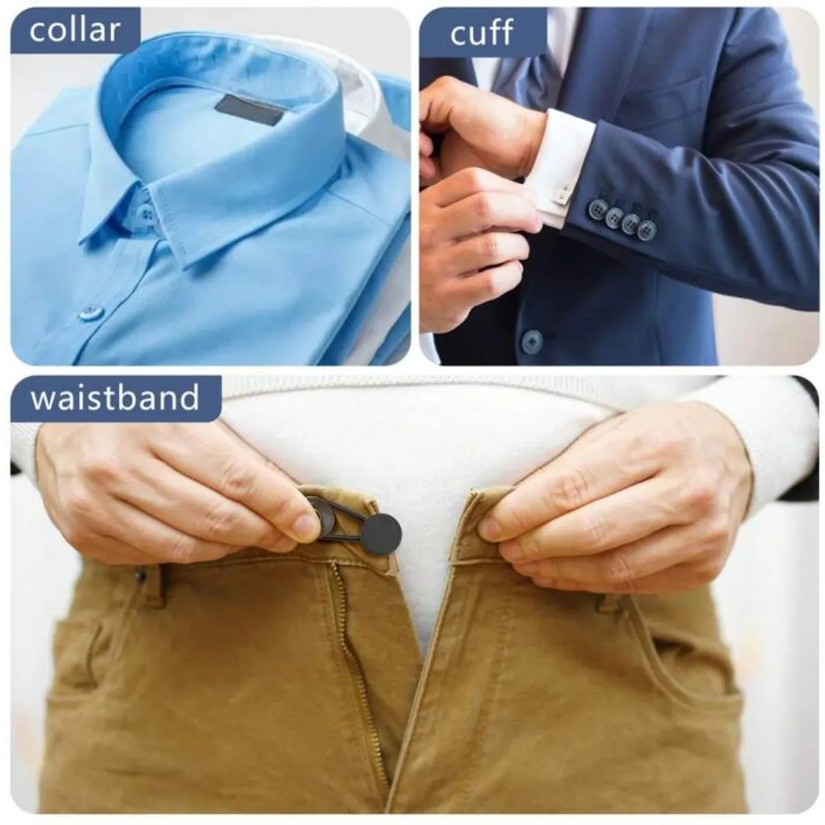 3 Pairs Button Extender