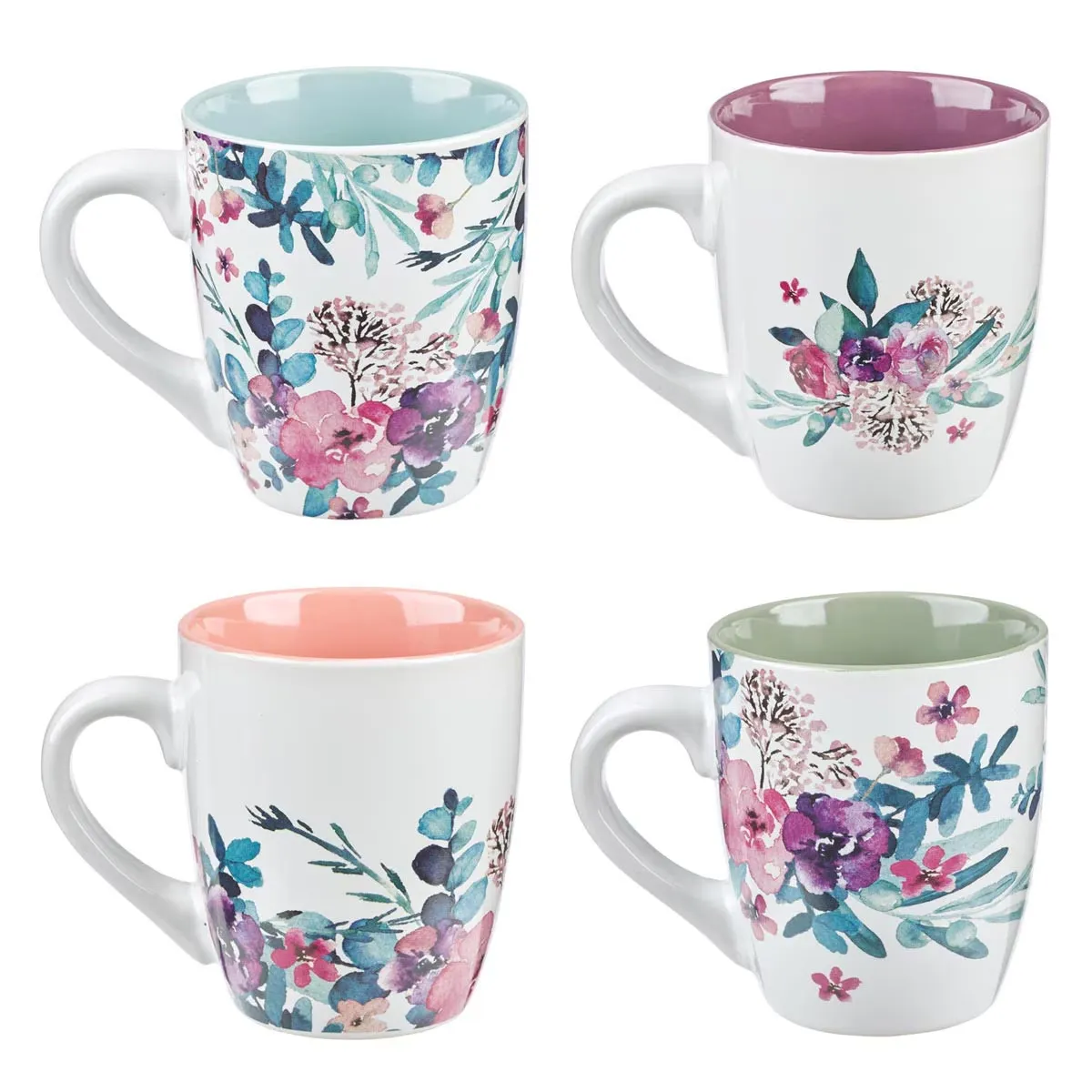 Rejoice Collection Four-piece Ceramic Coffee Mug Set