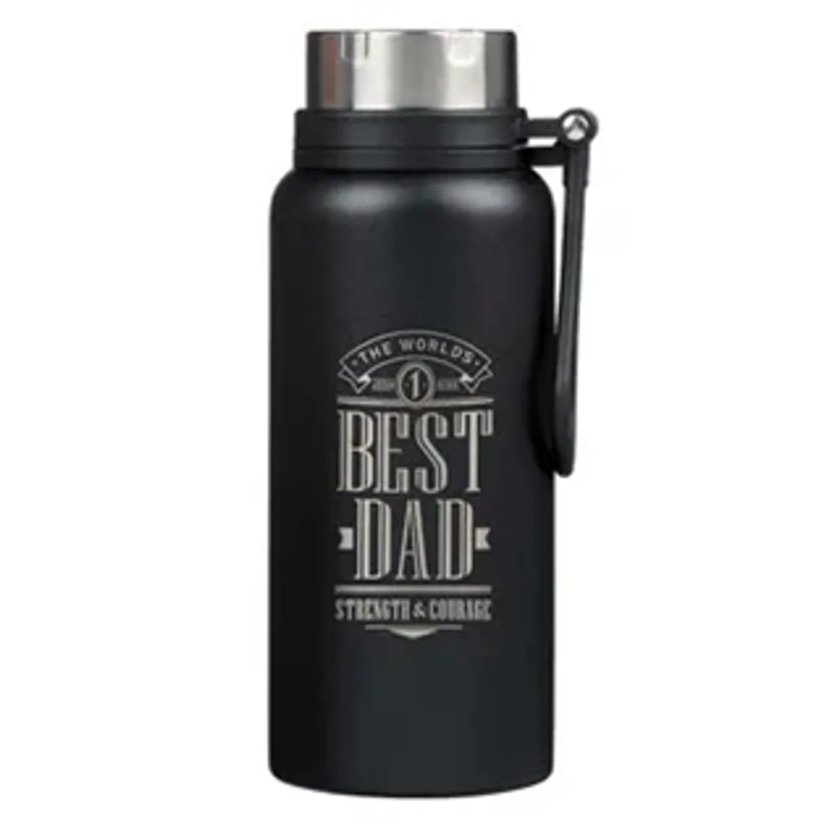 The World’s Best Dad Stainless Steel Water Bottle – Joshua 1:9