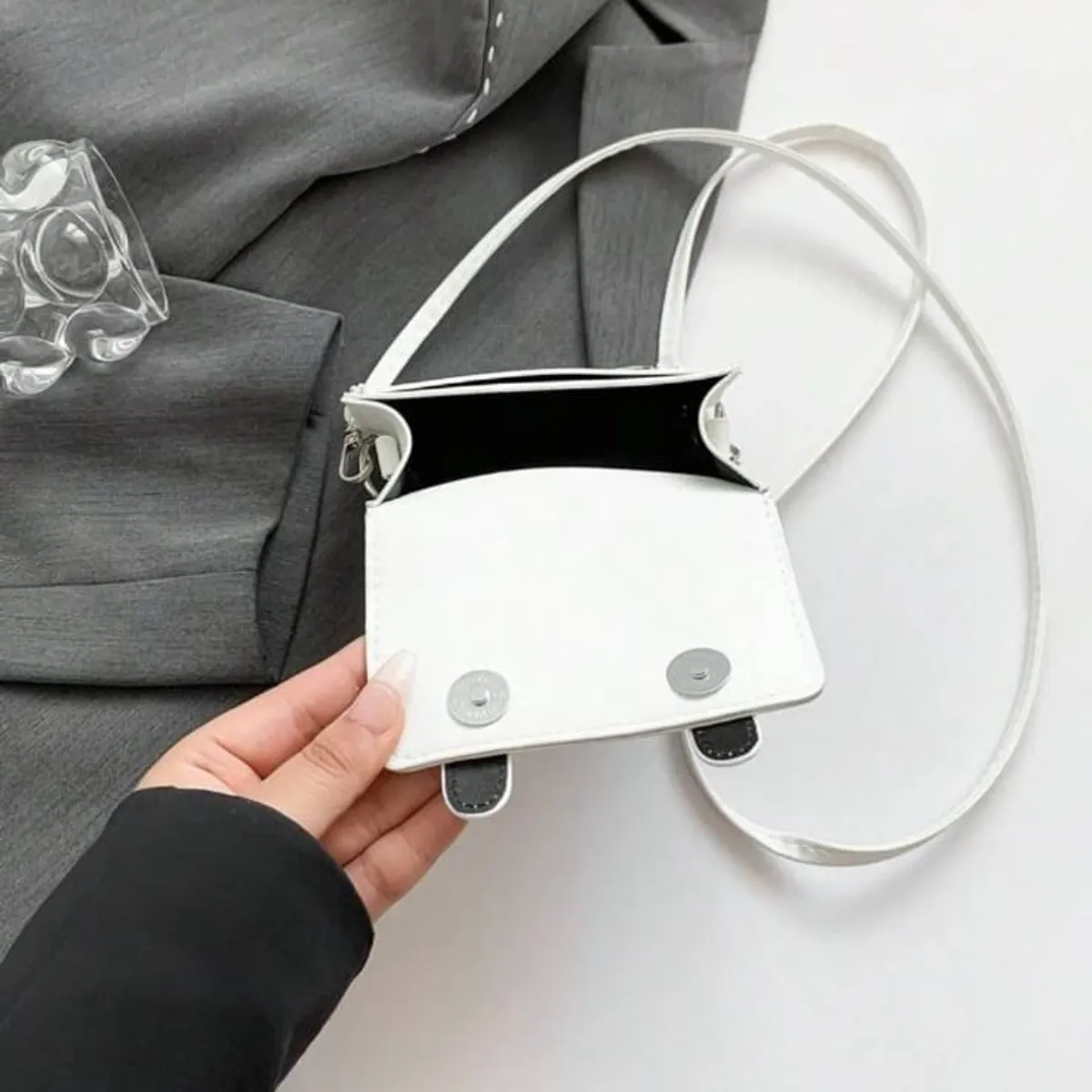 Mini Handbag For Women, Crossbody Sling Bag - White