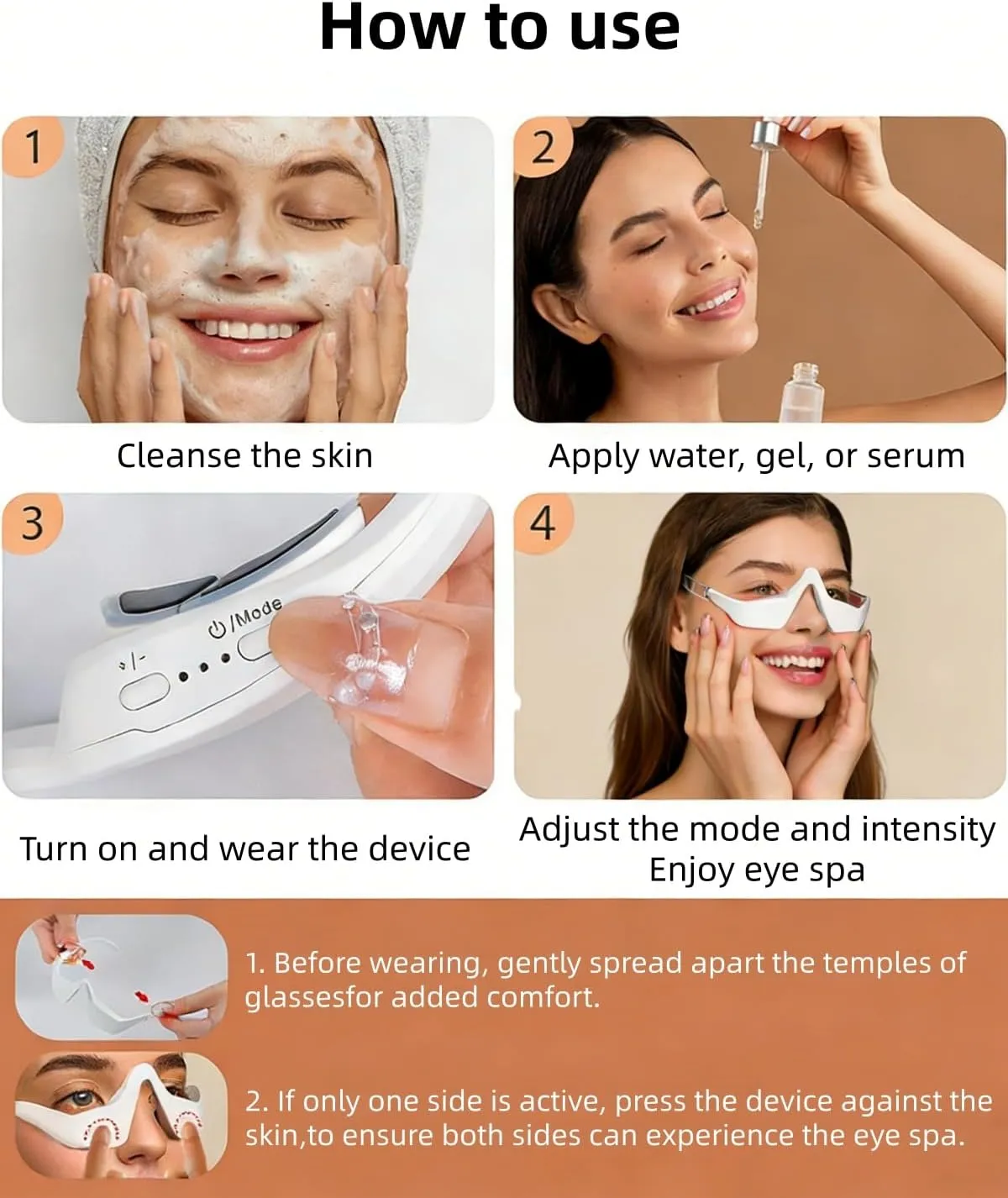 Under Eye Red Light Therapy Glasses