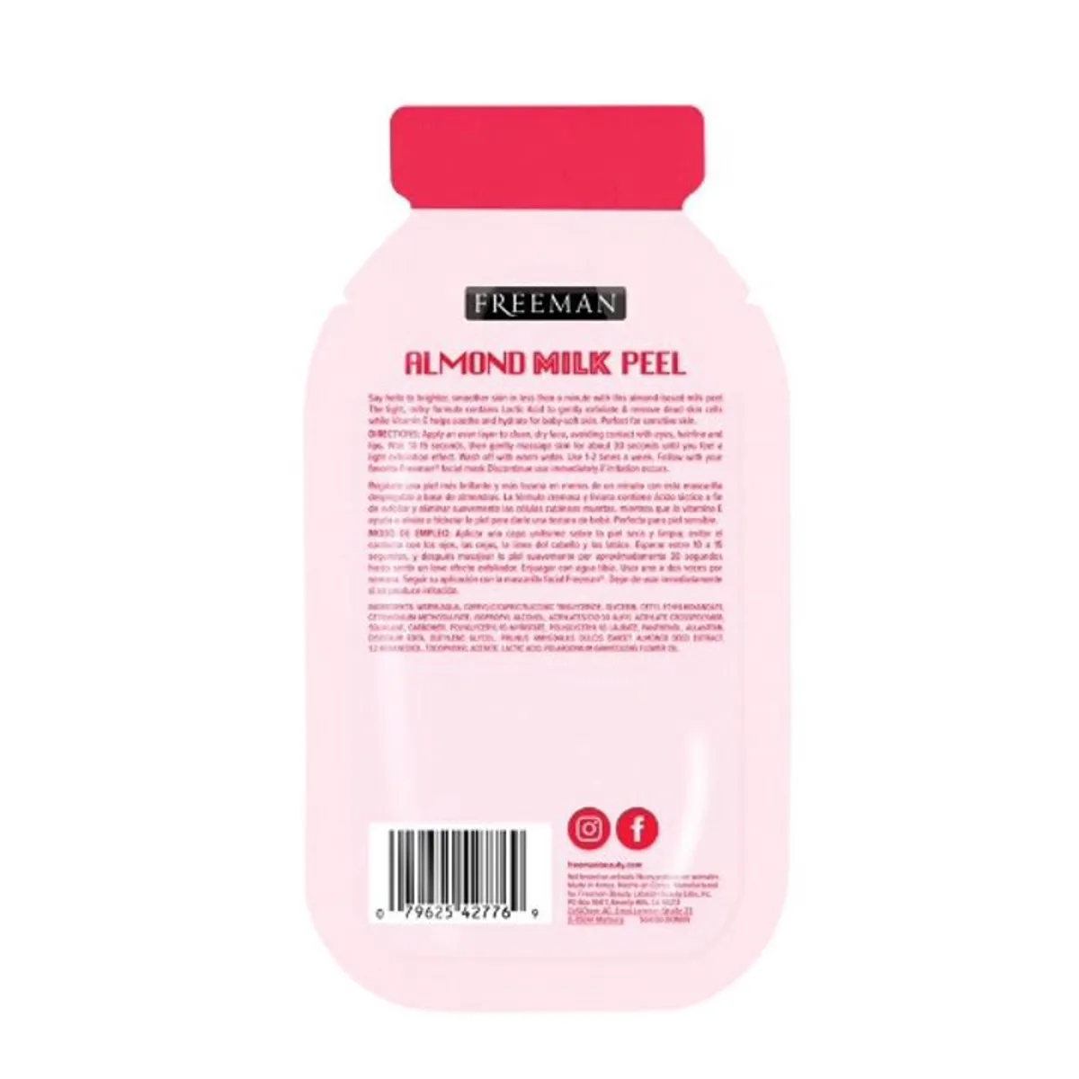 Freeman Almond Milk Peel, Lactic Acid + Vitamin E, 10ml