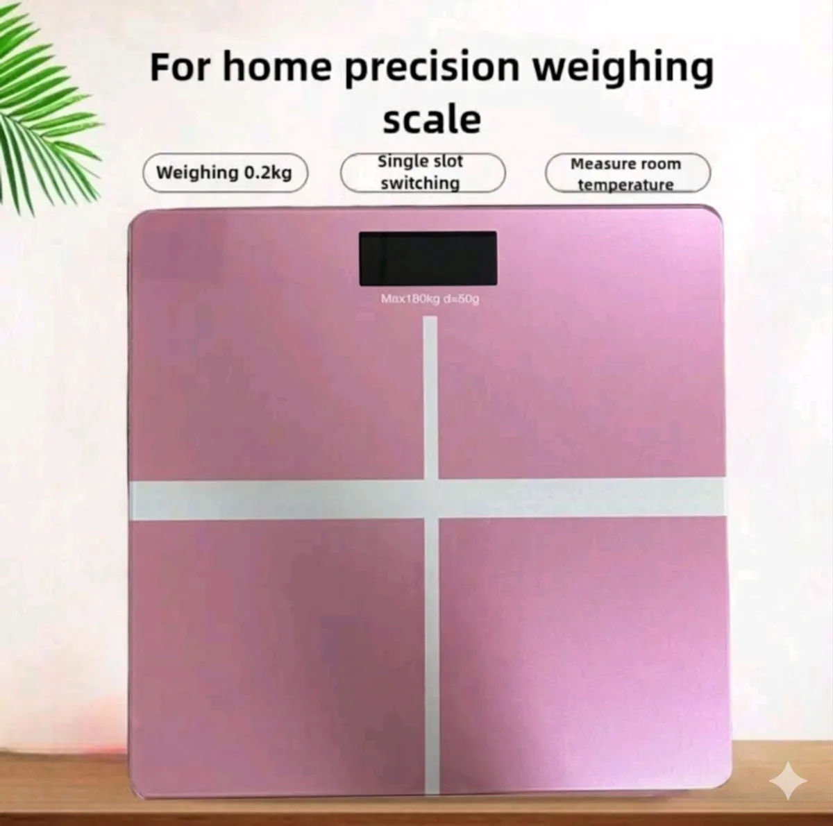 1PC Digital Body Weight Scale, Available In Rose Gold, Precise Electronic Bathroom Scale Backlit LCD Display,  AAA Battery Powered.
