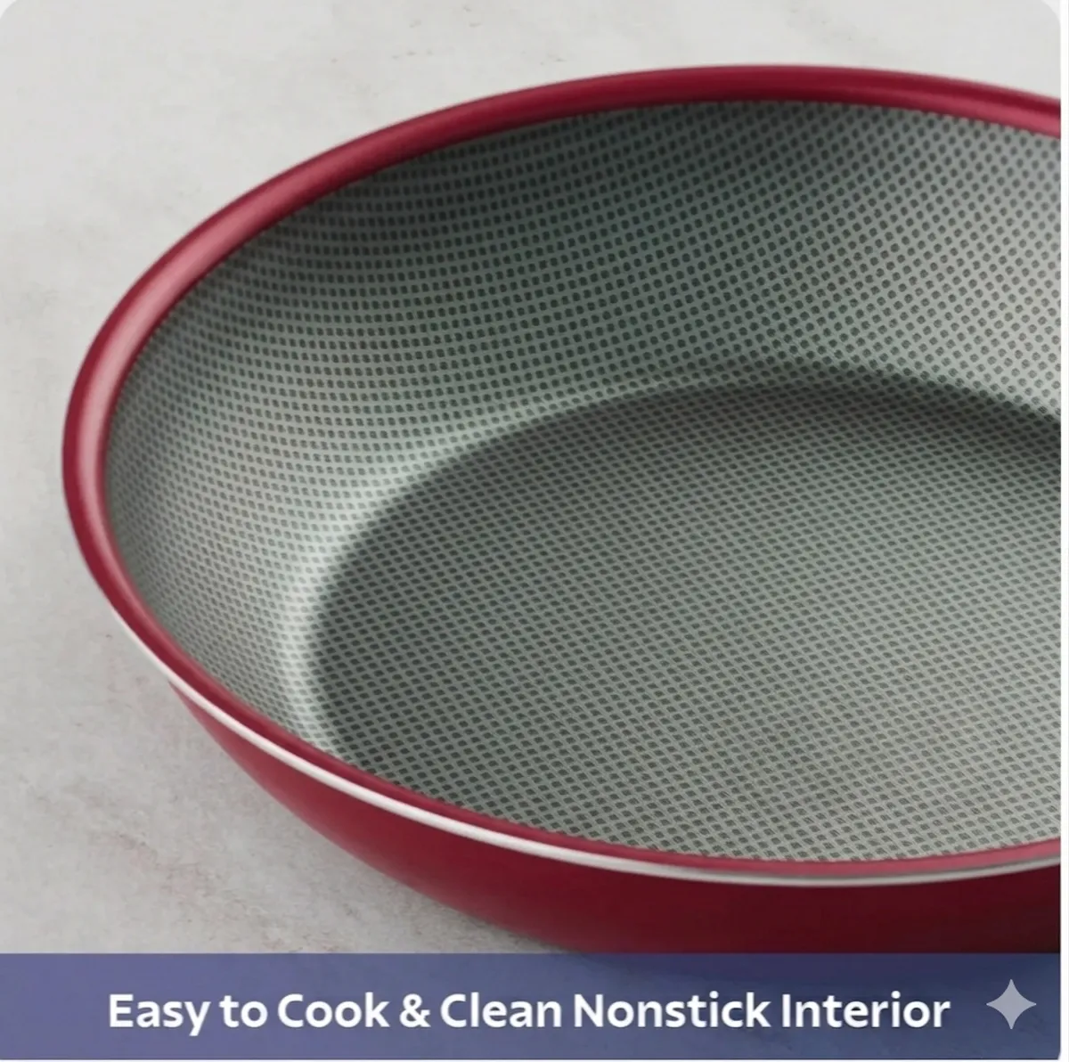 Tramontina Prima Ware 18 Piece Non-stick Cookware Set, Steel Red