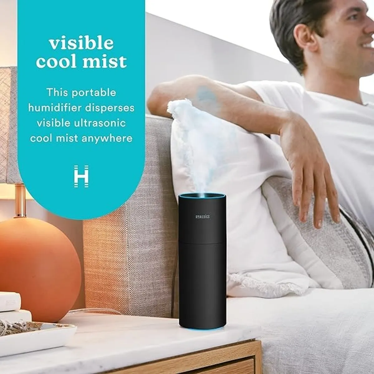 Homedics Portable Humidifier - Matte Black