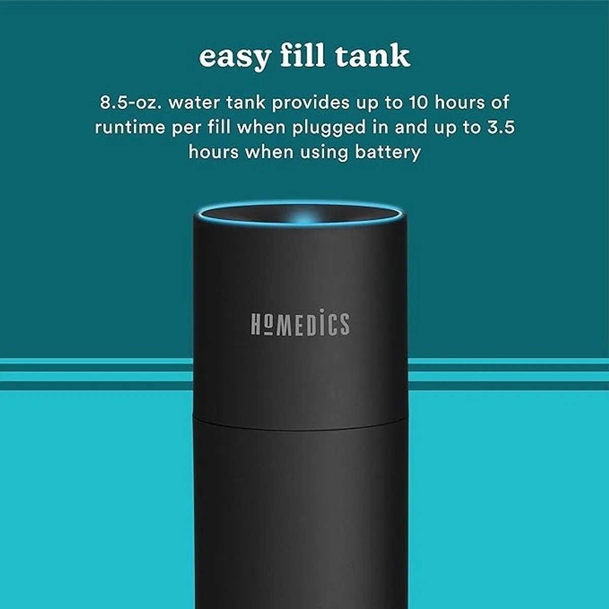 Homedics Portable Humidifier - Matte Black