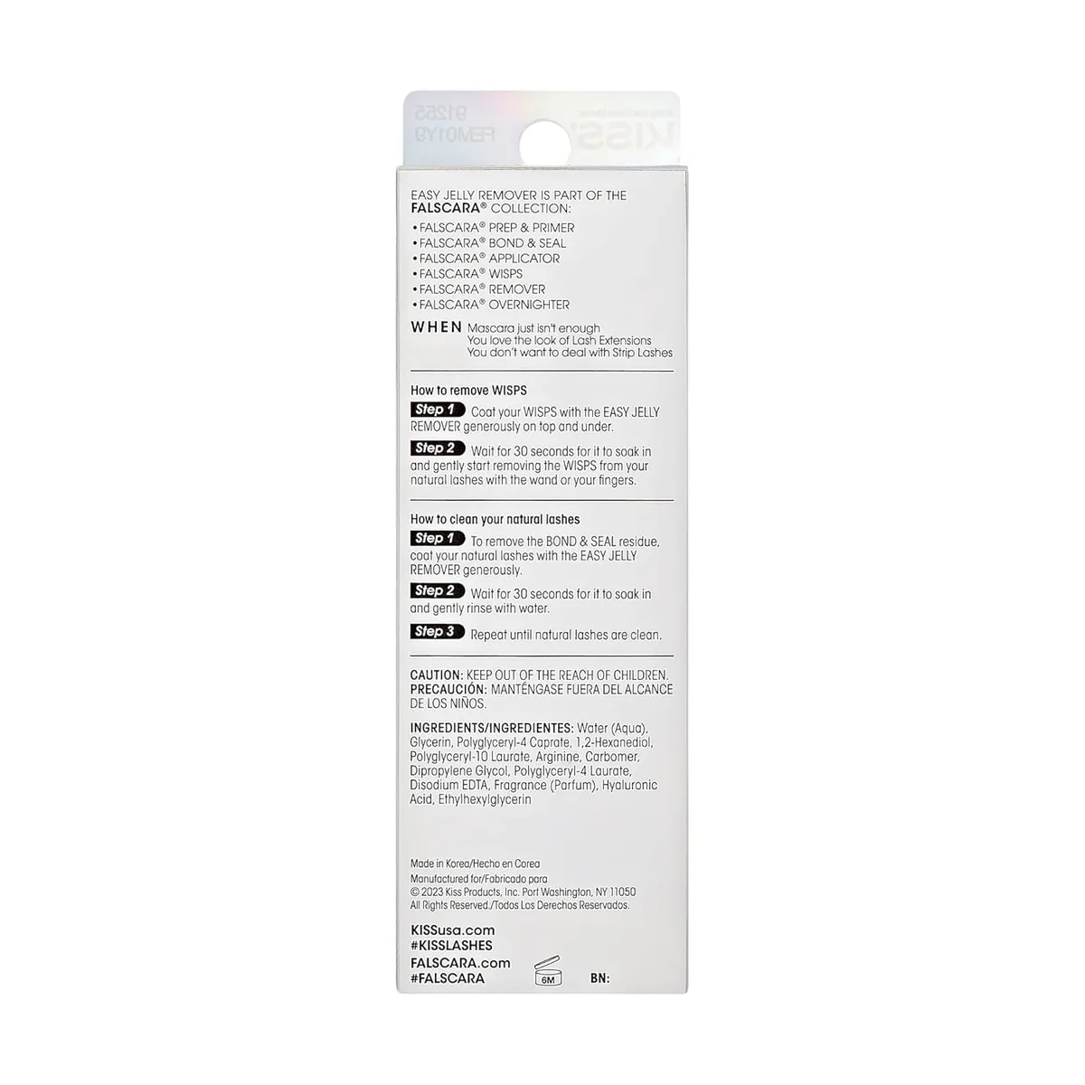 FALSARA Easy Jelly Lash Remover Gel – Gentle, Oil-Free Formula for DIY Cluster Lashes – No Cotton Pads Needed – Safe for Natural Lashes