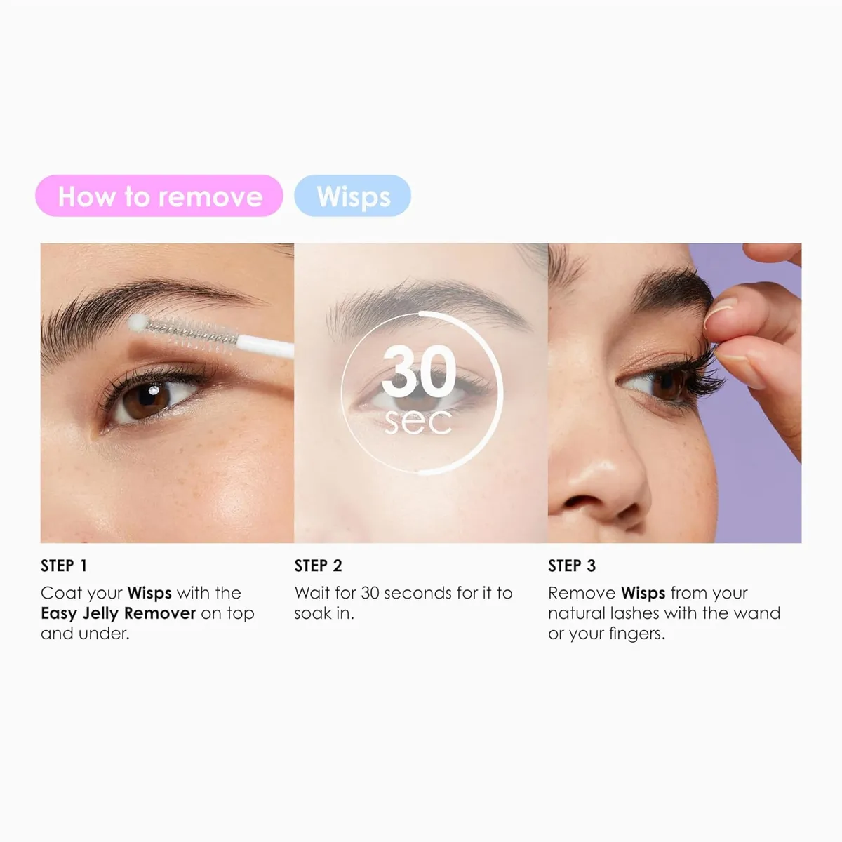 FALSARA Easy Jelly Lash Remover Gel – Gentle, Oil-Free Formula for DIY Cluster Lashes – No Cotton Pads Needed – Safe for Natural Lashes