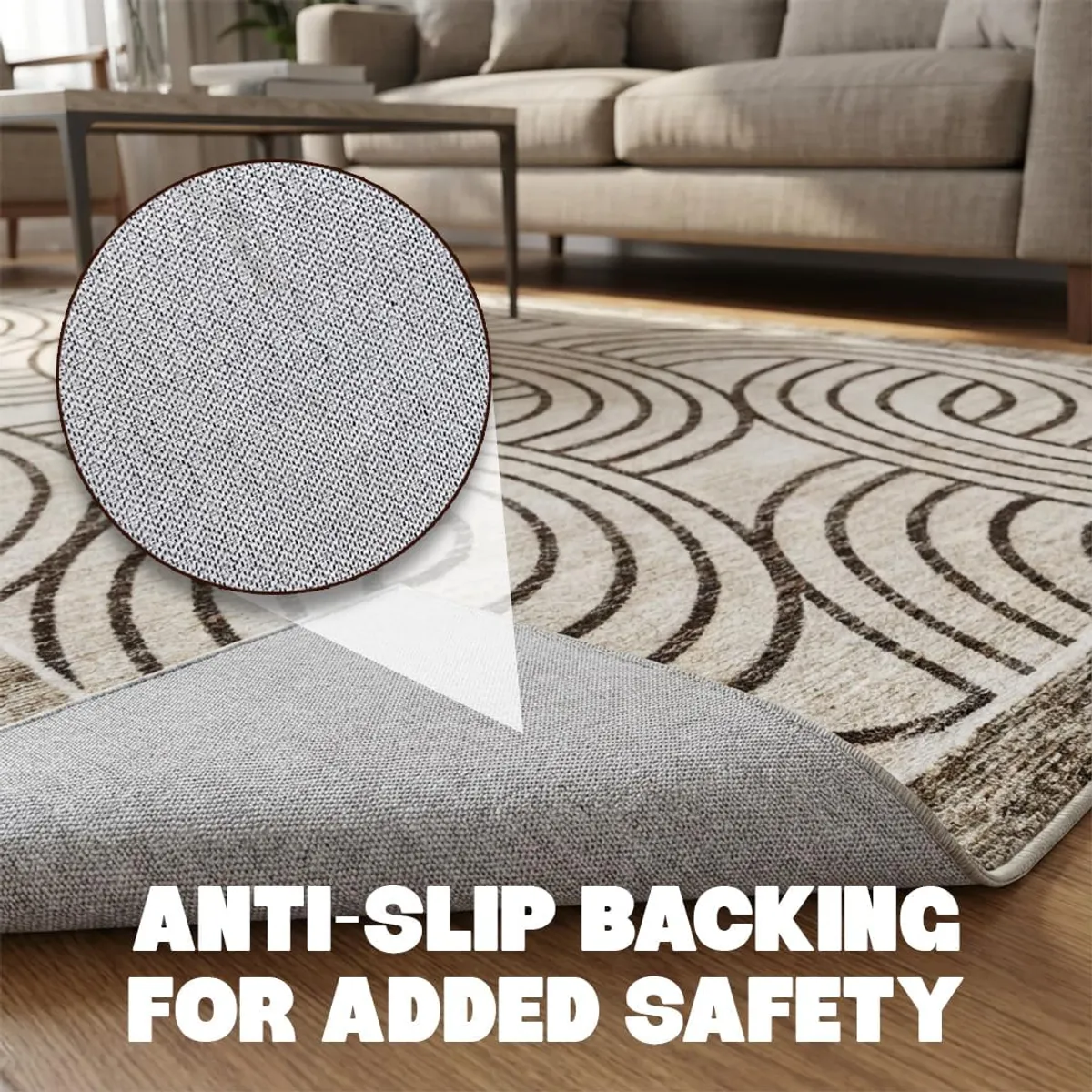 2x3 ft Washable Accent Rug – Non-Slip, Soft Low-Pile Mat for Entryway, Bedside & Bathroom – Easy Clean & Pet Friendly – Perfect for Homes
