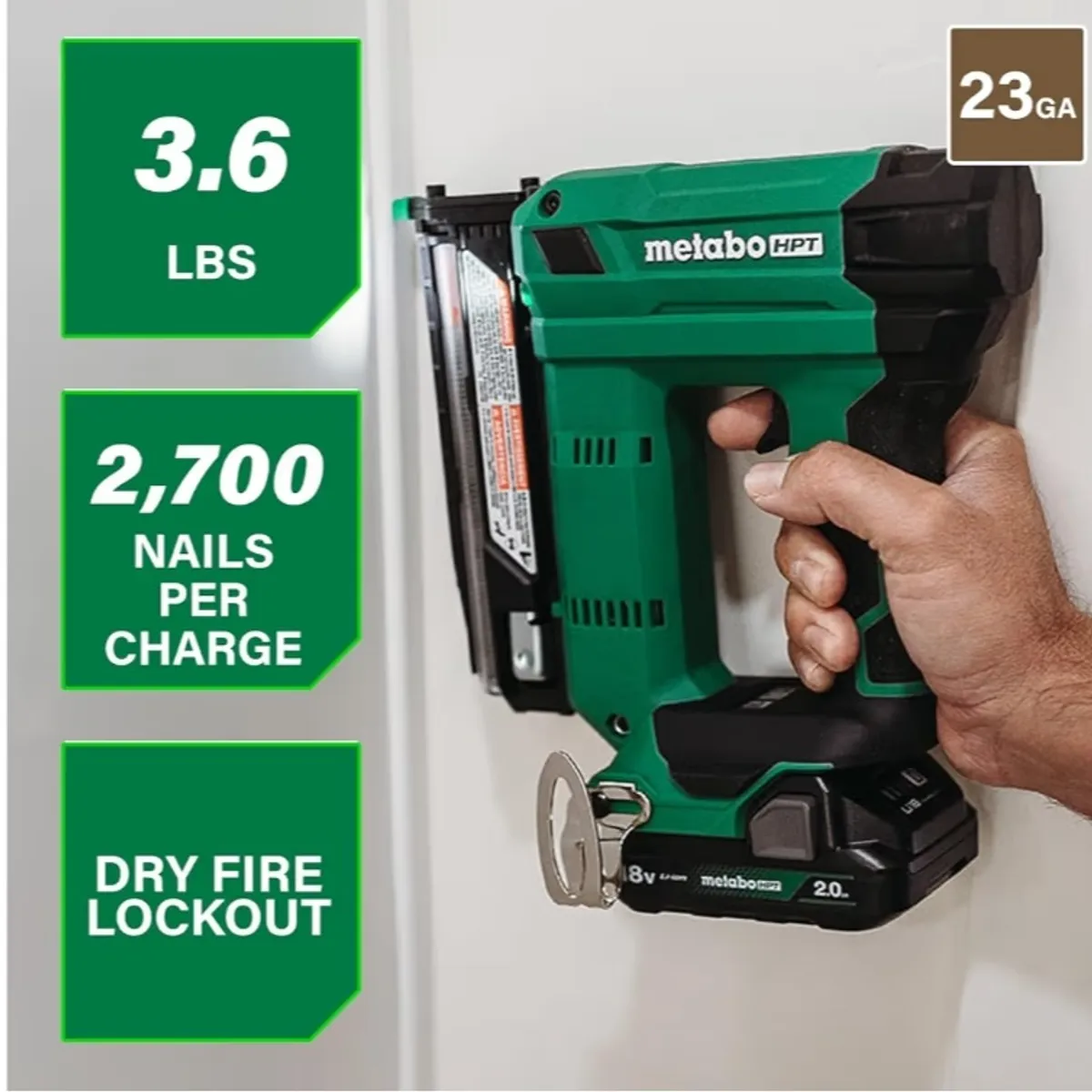 Metabo HPT 18V MultiVolt Compact Cordless Brad Nailer Kit