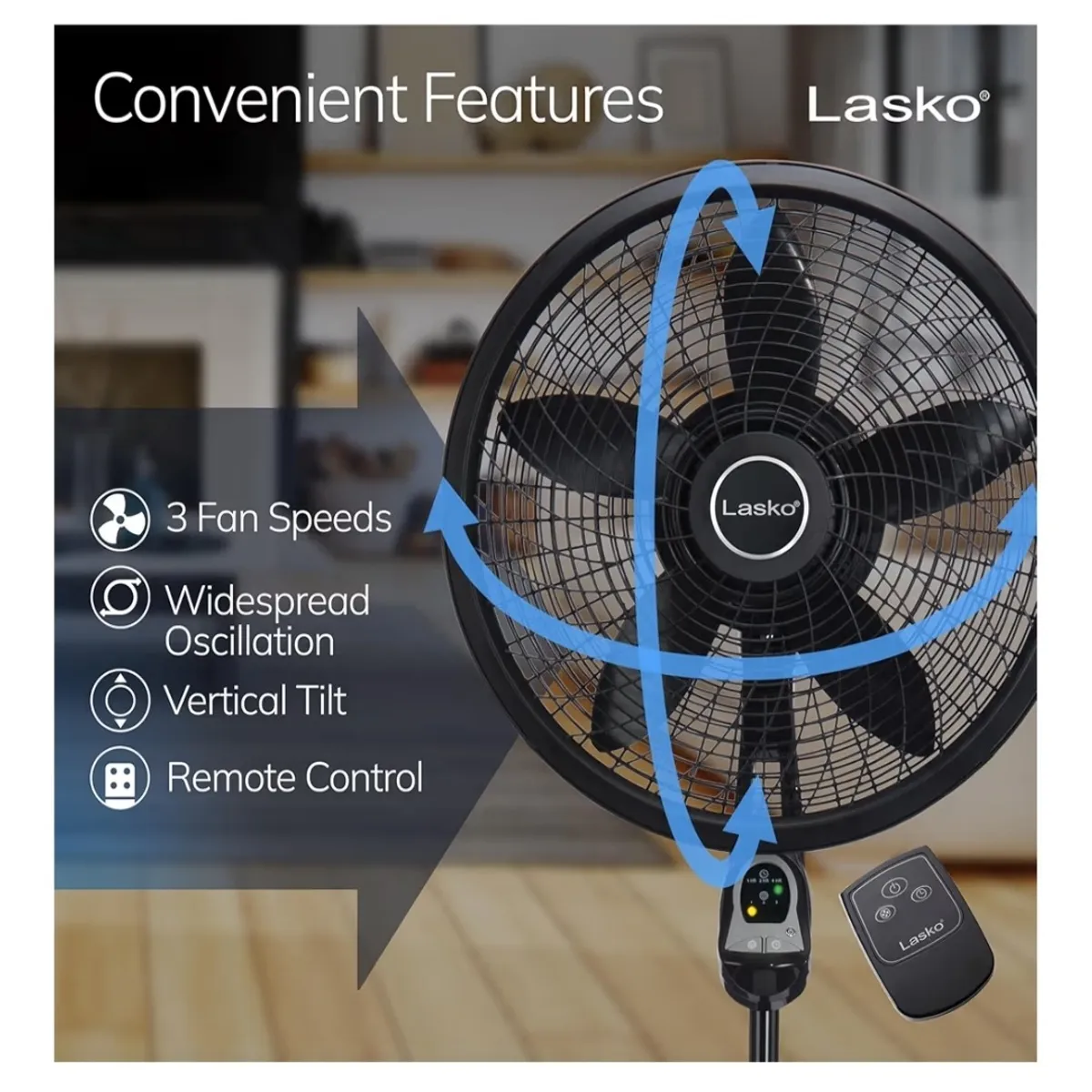 Lasko Oscillating Cyclone Pedestal Fan