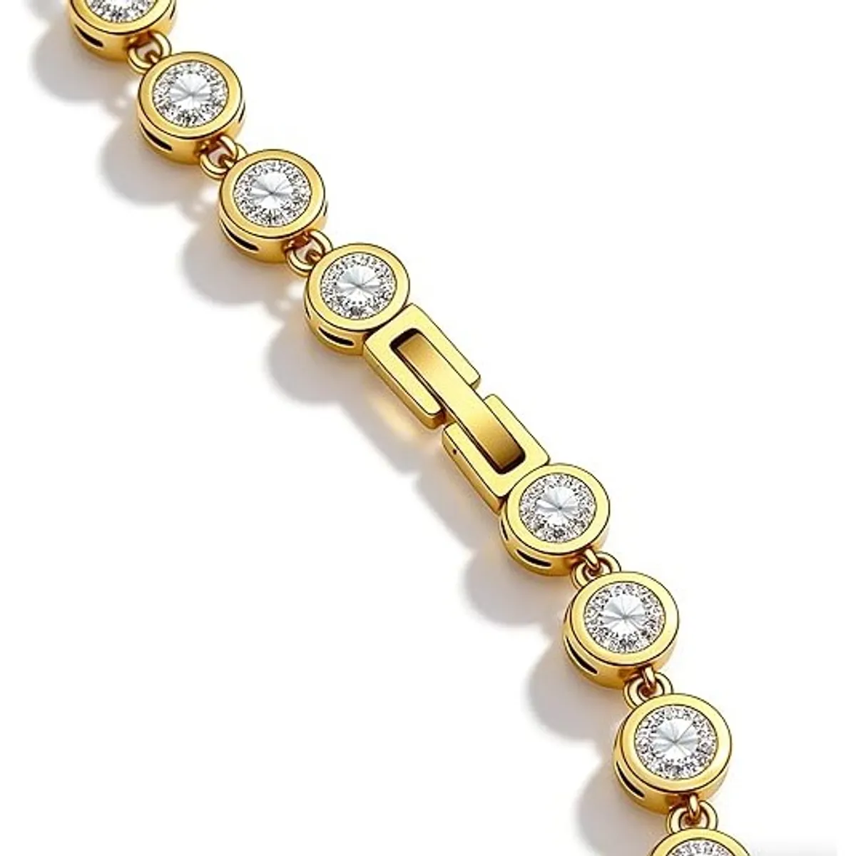 Luxury 6mm CZ Tennis Bracelet – 18K Gold Plated Stainless Steel – Sparkling 5A Grade Cubic Zirconia – Water-Resistant & Tarnish-Free
