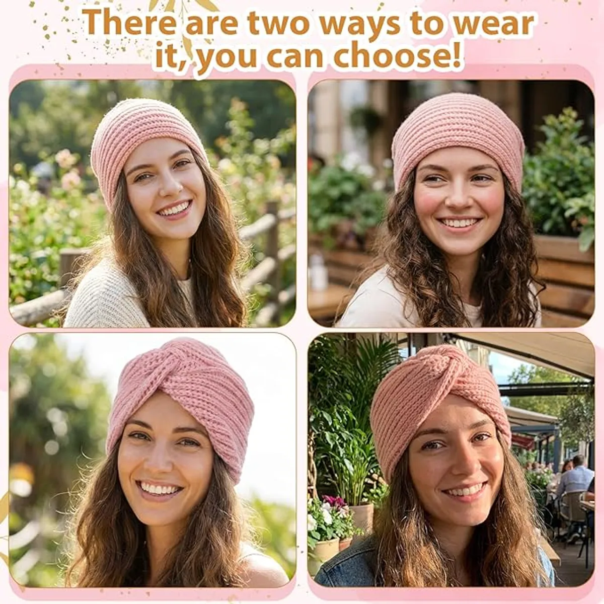 6-Pack Chemo Caps for Women – Soft Knit Turban Hats & Head Coverings for Hair Loss – Breathable, Lightweight & Comfortable Sleep Caps – 6 Assorted Colors