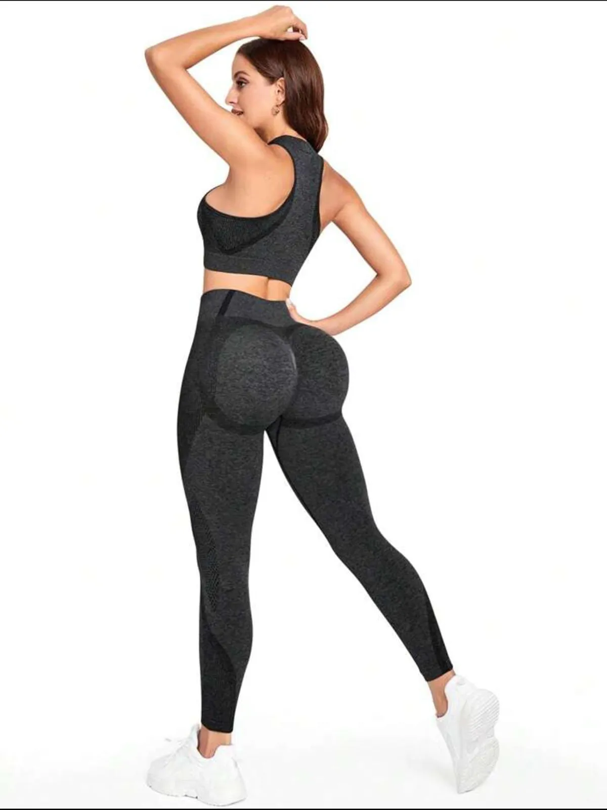 Seamless Workout & Yoga 2pcs/Set Activewear Suit Workout Women Set Women Leggings Set ,Size S