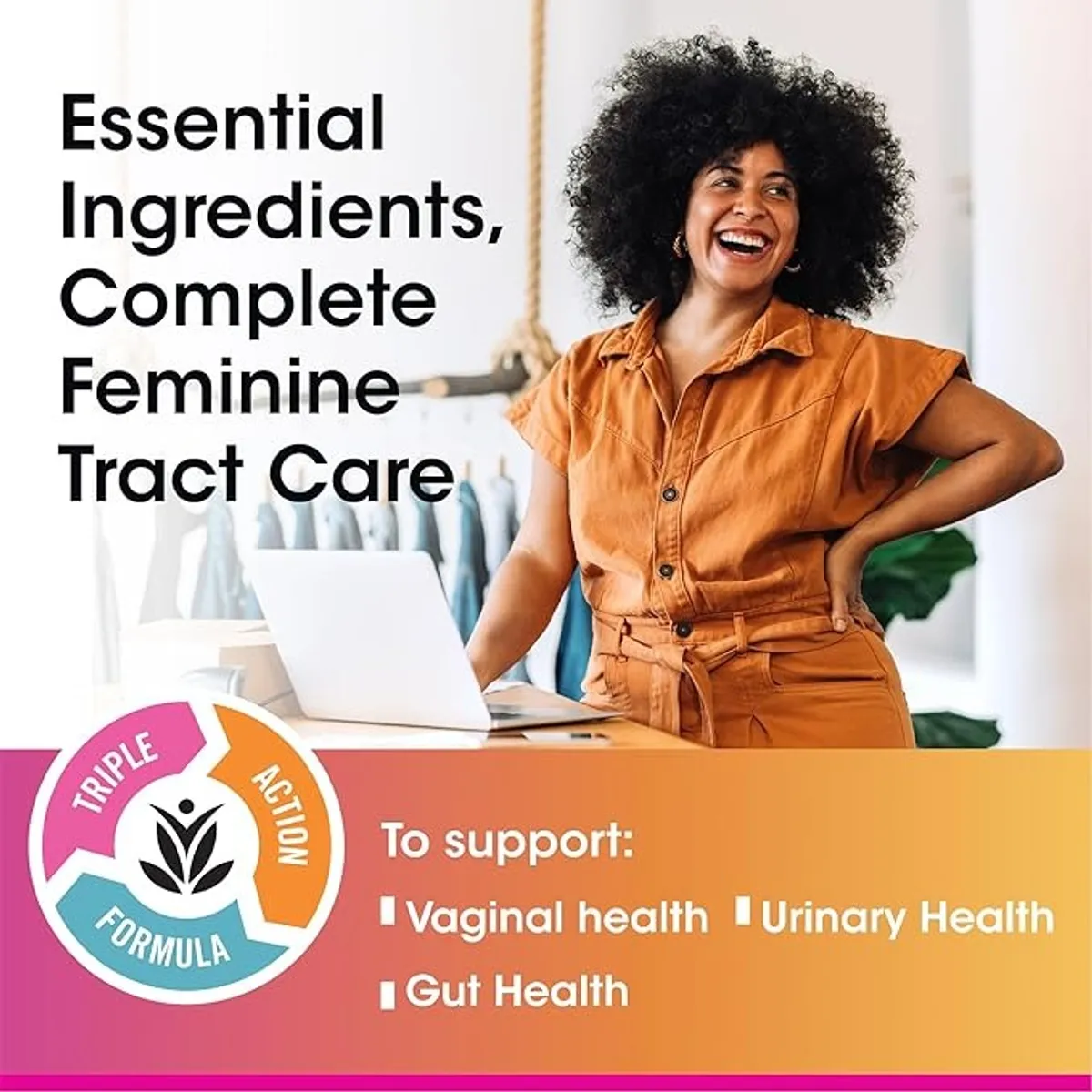 vH essentials Probiotics with Prebiotics and Cranberry Feminine Health Supplement - 60 Capsules