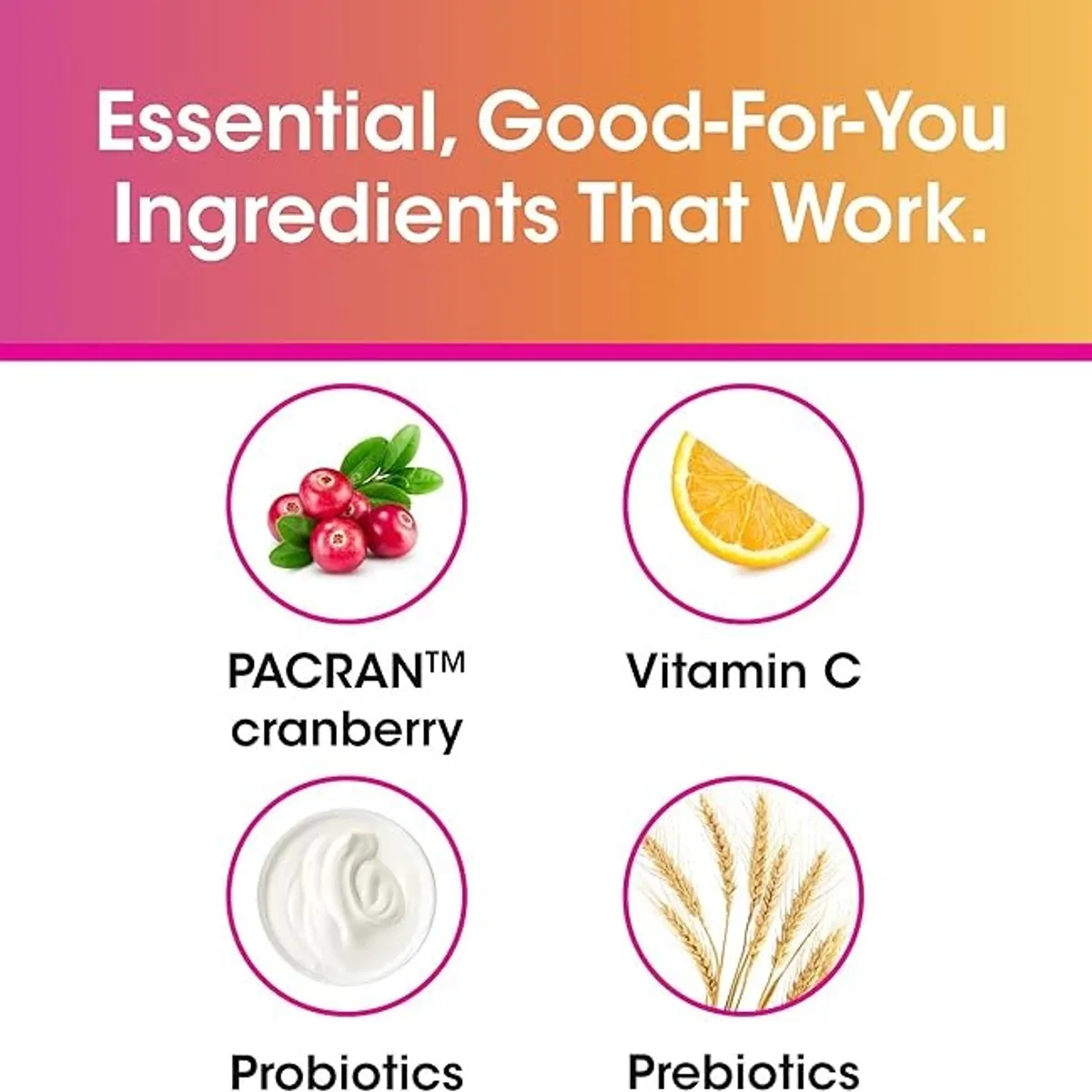 vH essentials Probiotics with Prebiotics and Cranberry Feminine Health Supplement - 60 Capsules