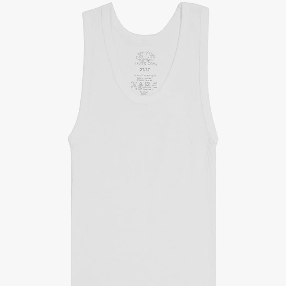 Fruit of the Loom White Boys Cotton Tank Top