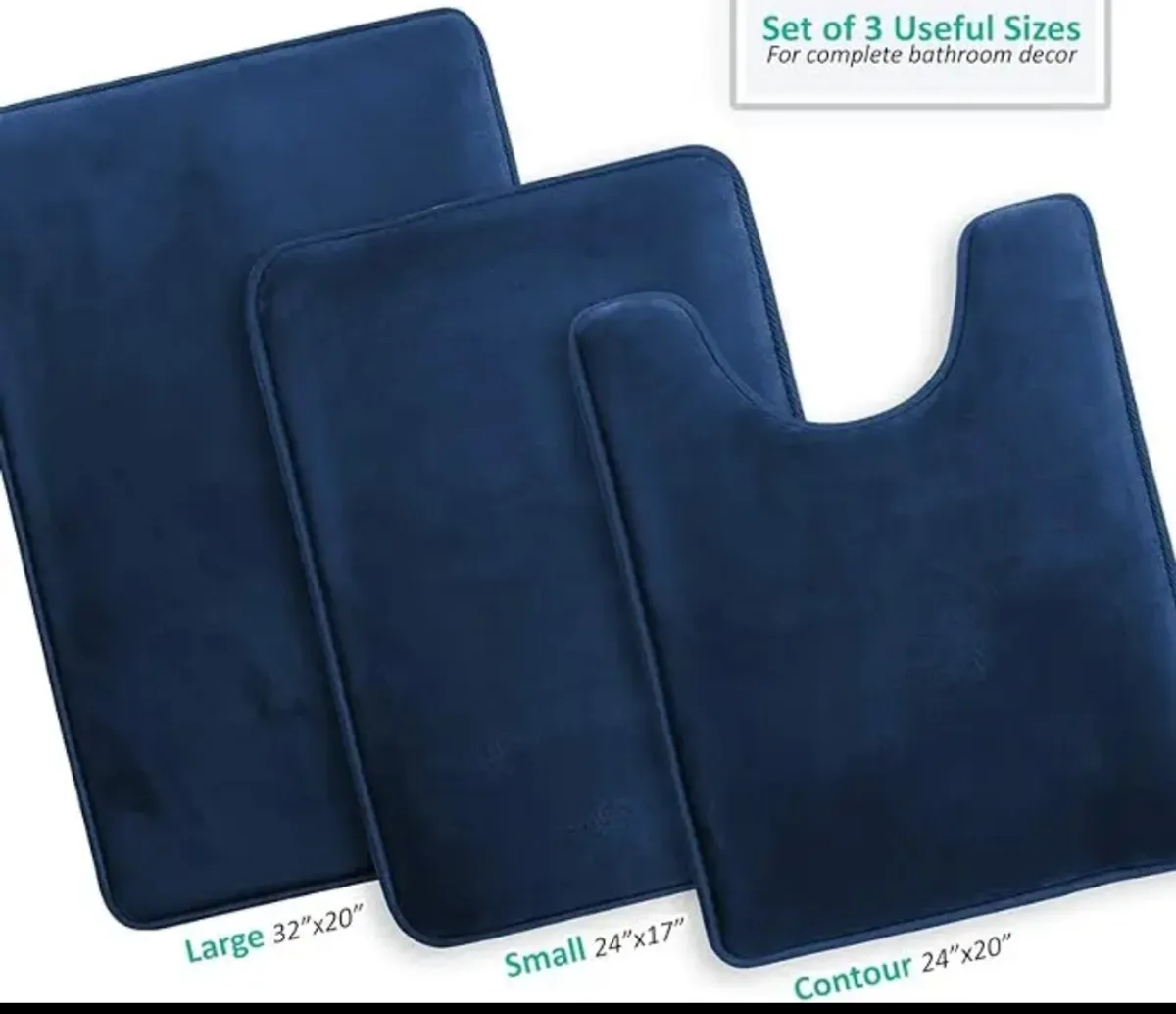 4pcs Anti slip Cushion Bathroom Mat Set