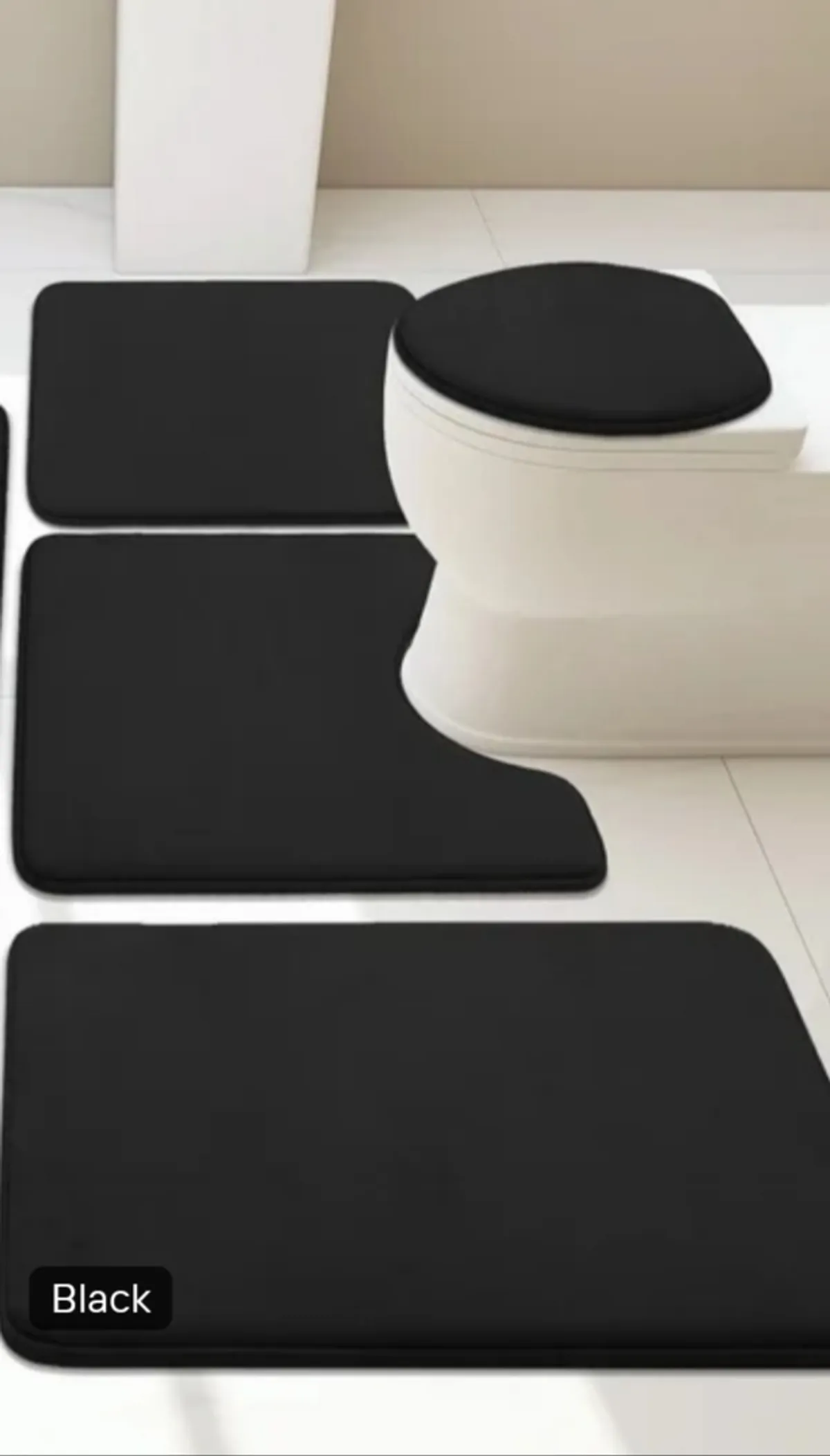 4pcs Anti slip Cushion Bathroom Mat Set