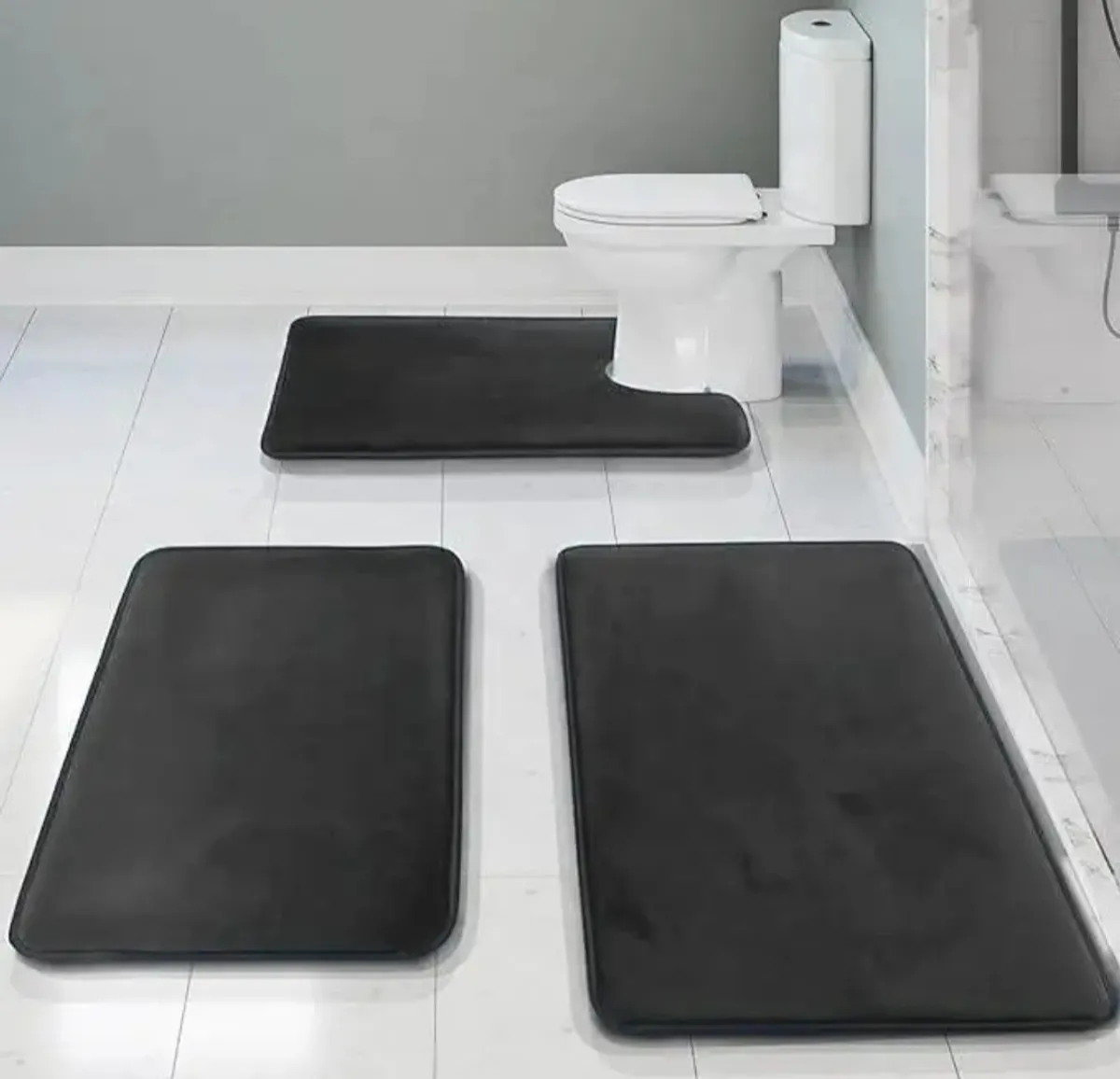 4pcs Anti slip Cushion Bathroom Mat Set