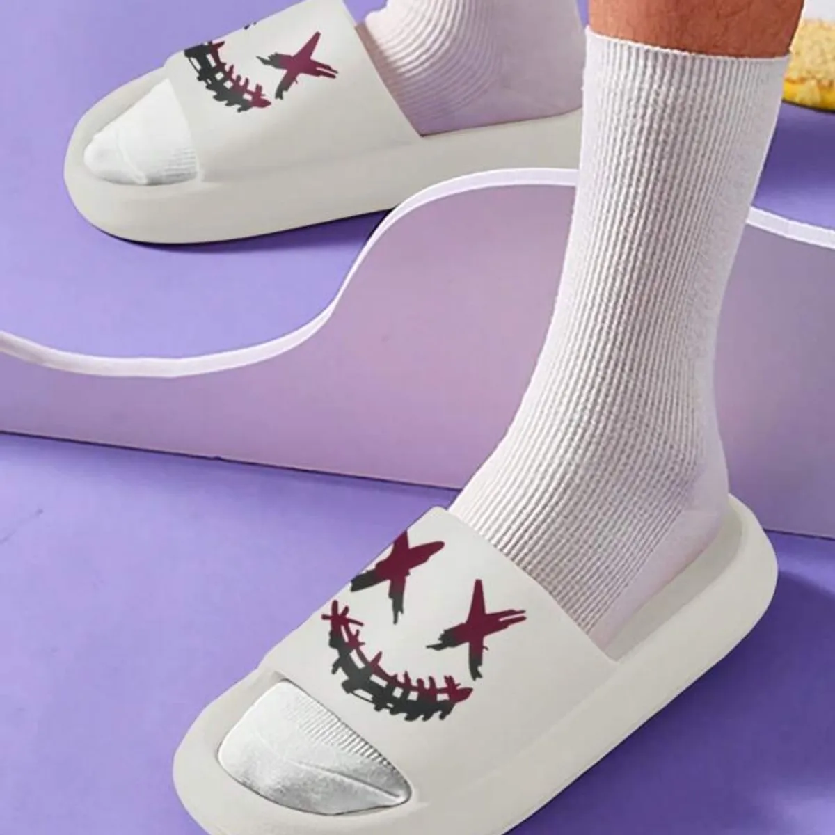 Men's Personalized Multifunctional Fashion Pattern Printed Slippers - Size 9