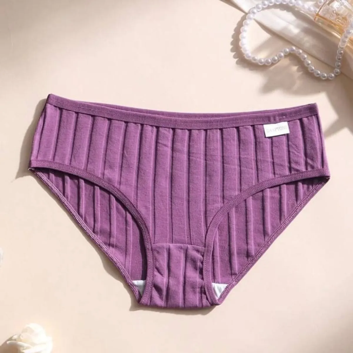 5Pcs Women's Cotton Low Waist Seamless Underwear - Multicolor