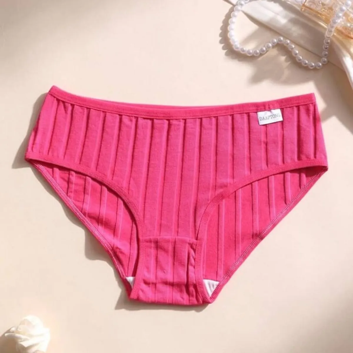 5Pcs Women's Cotton Low Waist Seamless Underwear - Multicolor