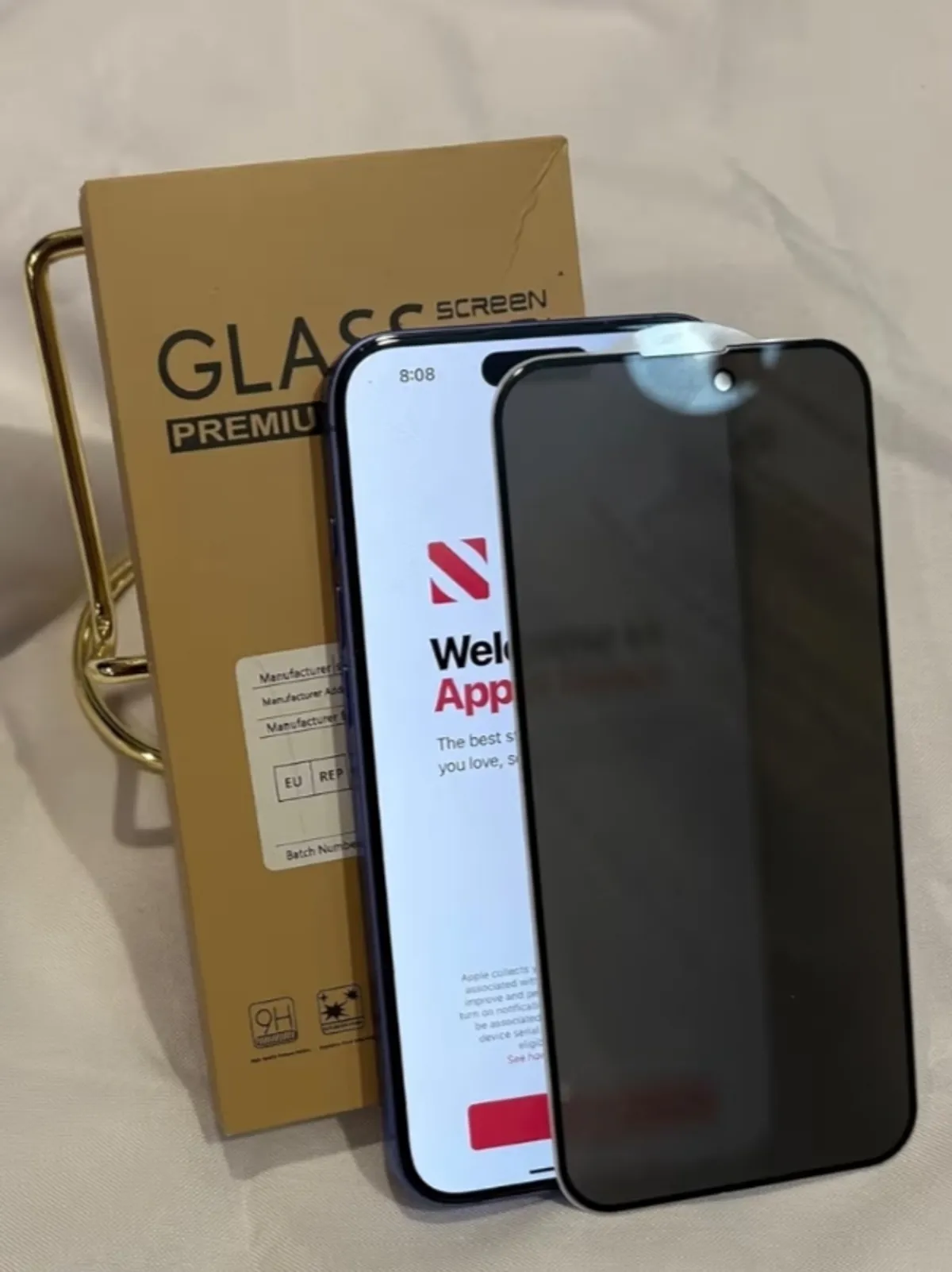 Privacy Protection/Nontransparent, Full Screen Tempered Glass Screen Protector For iPhone 11 [6.1 Inch]