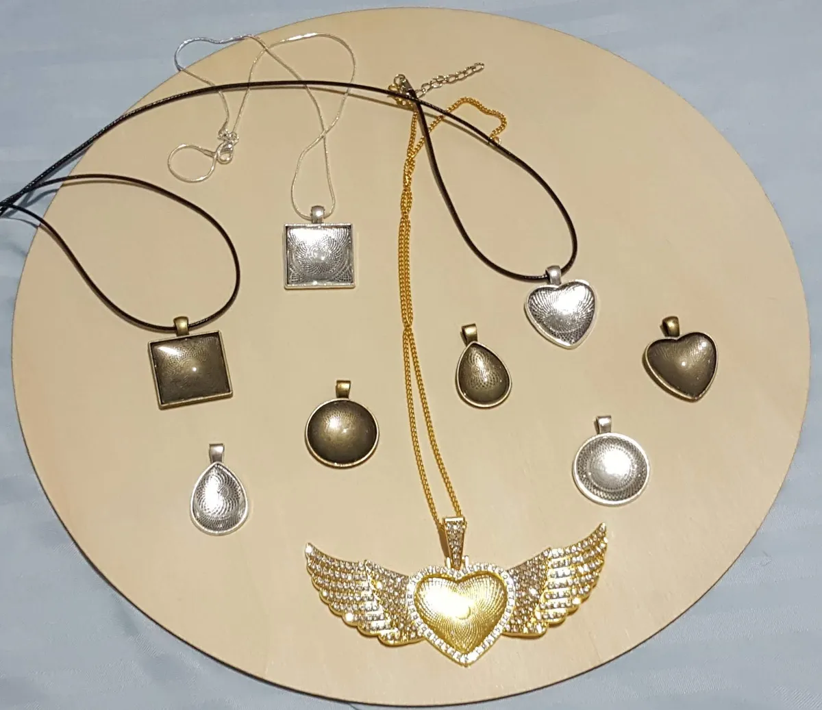 Custom Pendants, Silver, Angel wings