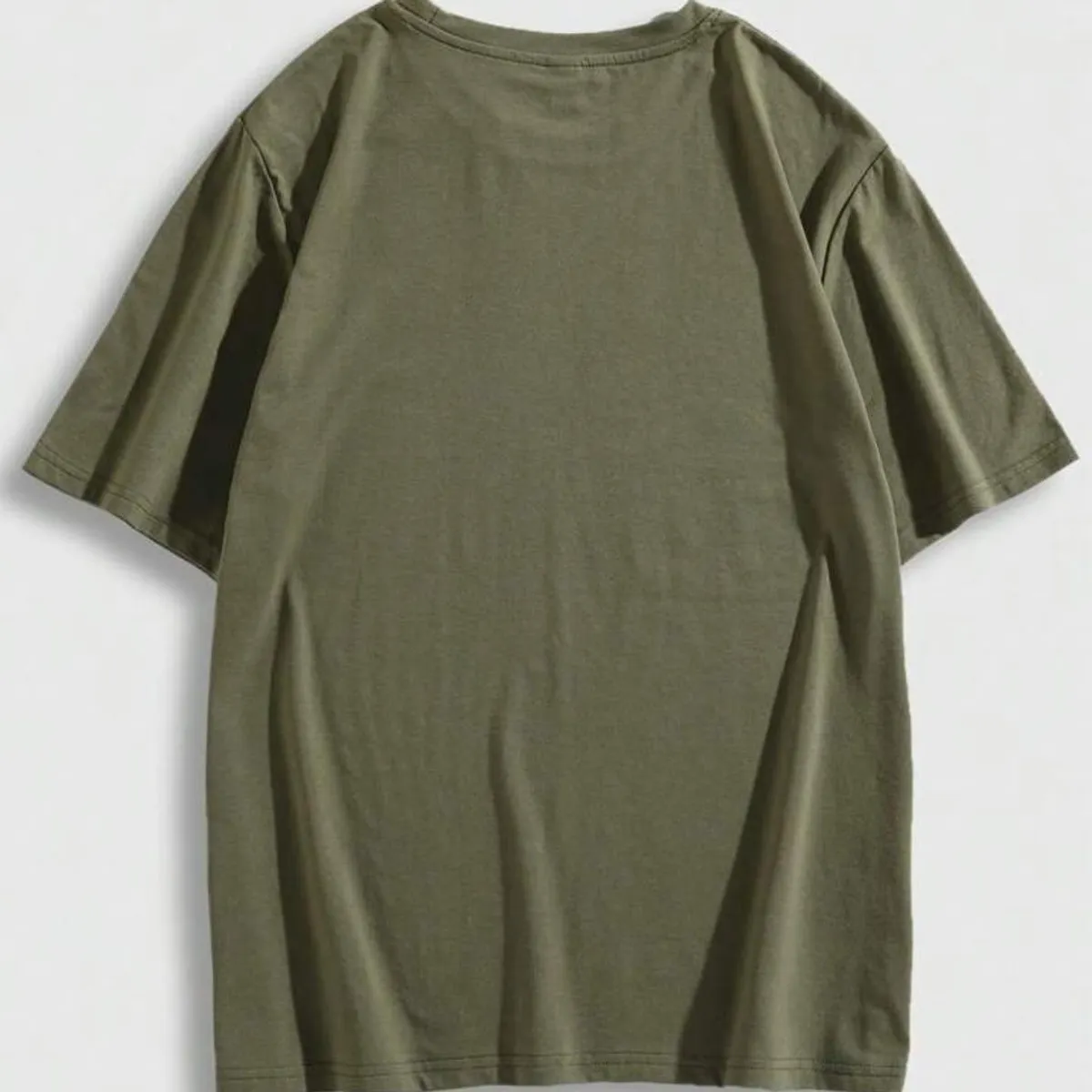 Goth Men's Insect & Letters Printed T-Shirt - Army Green, Size M