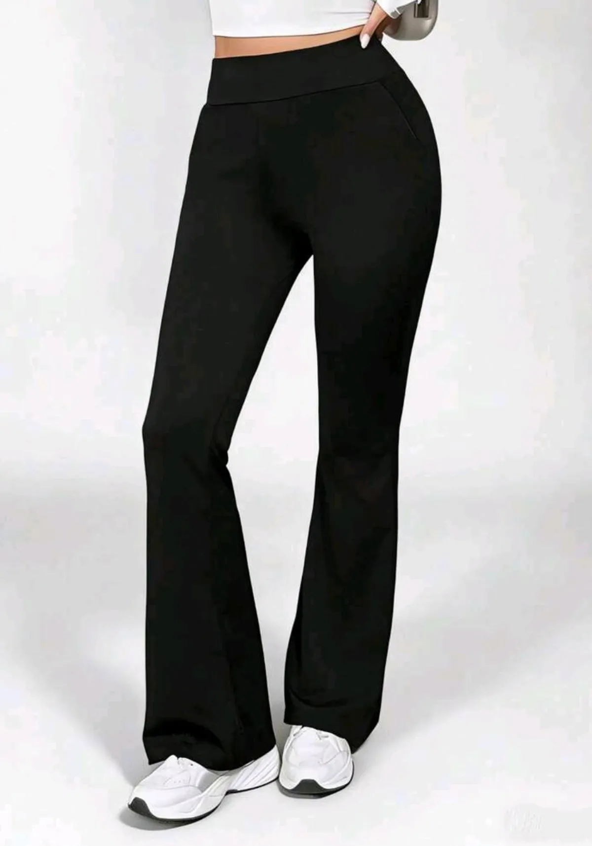 Women's Yoga Leg Flare Pants - Black, Size M