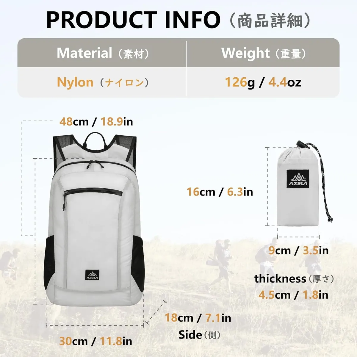 Lightweight Foldable Backpack (20L) – Packable Travel Daypack for Hiking, Beach & School – Water-Resistant & Compact Storage – Black