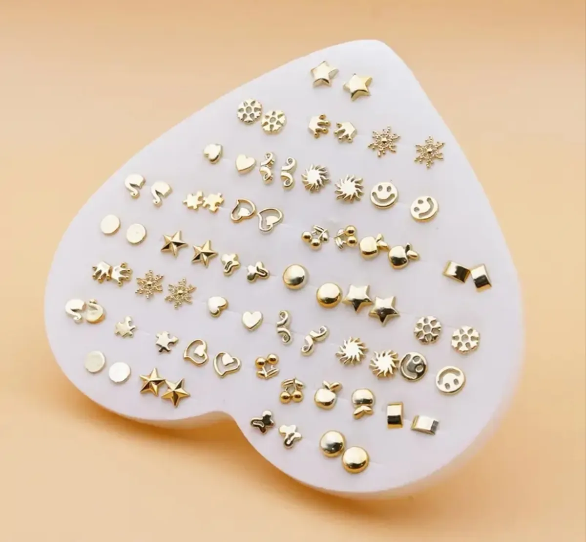 36 Pairs of Easy Fashion Versatile Random Mixed Style Plastic Women's Stud Earrings Set